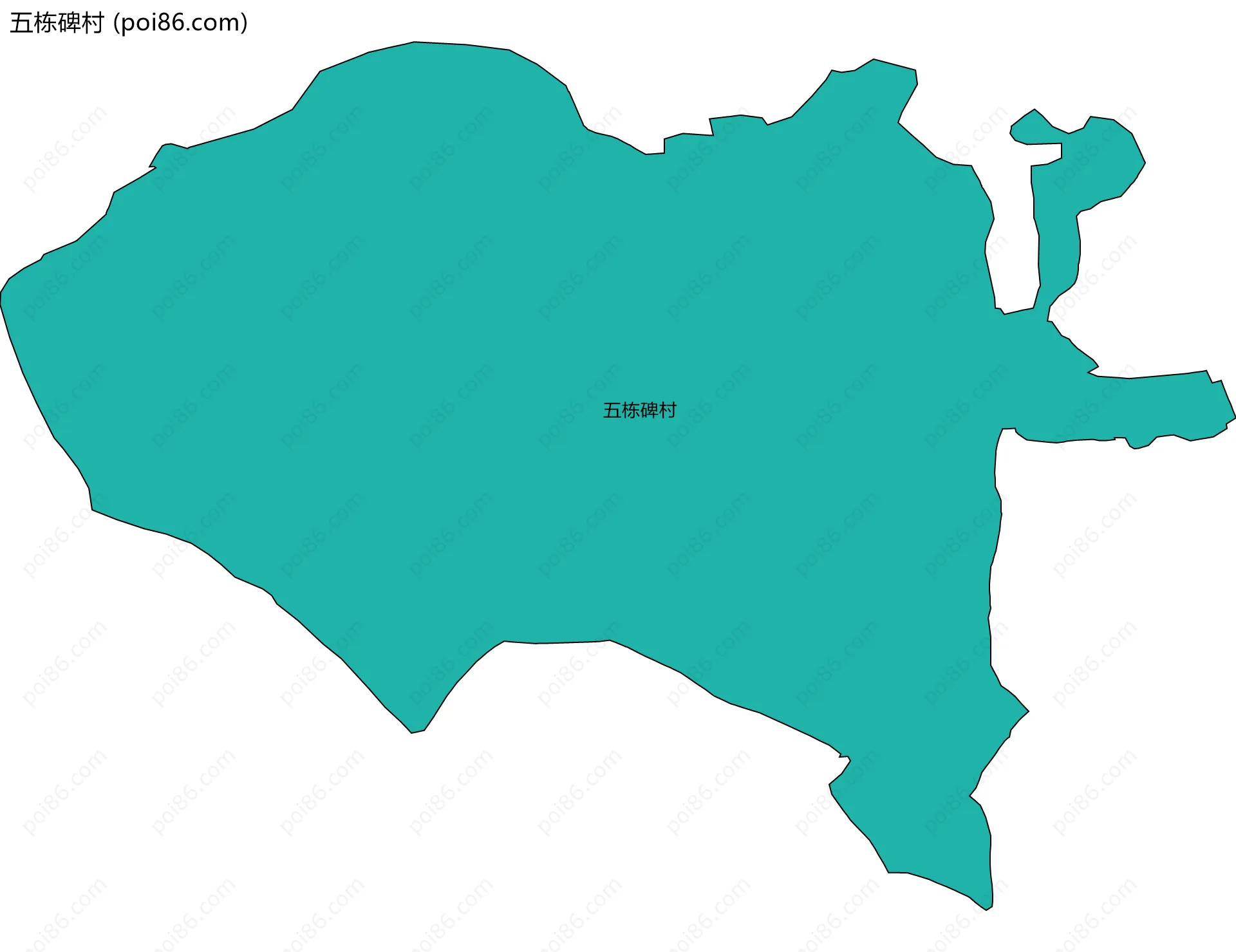 五栋碑村边界地图