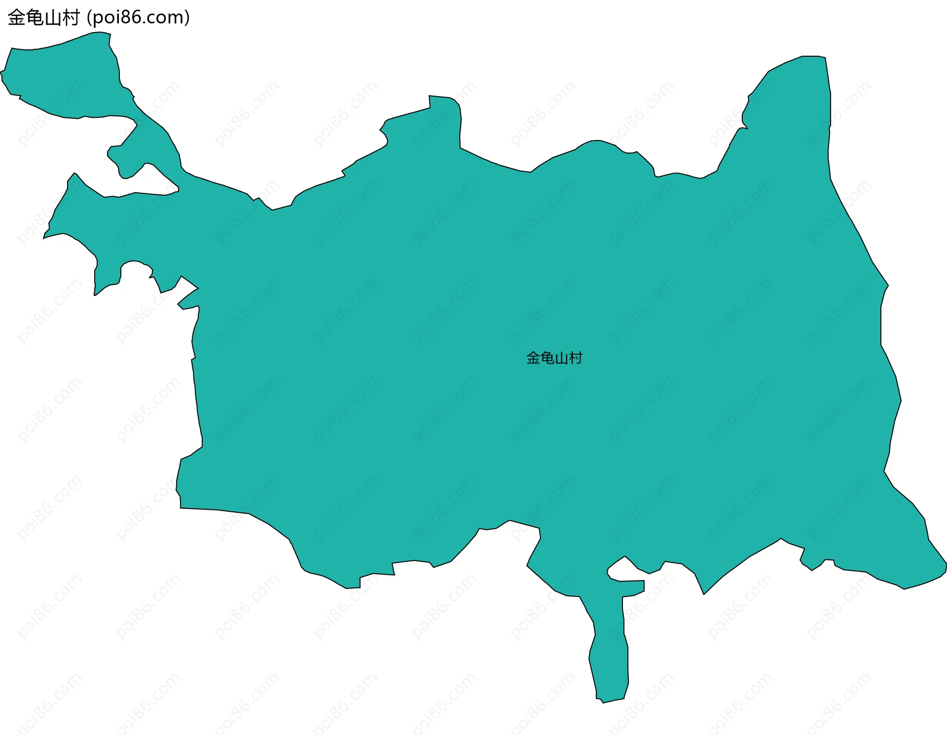 金龟山村边界地图