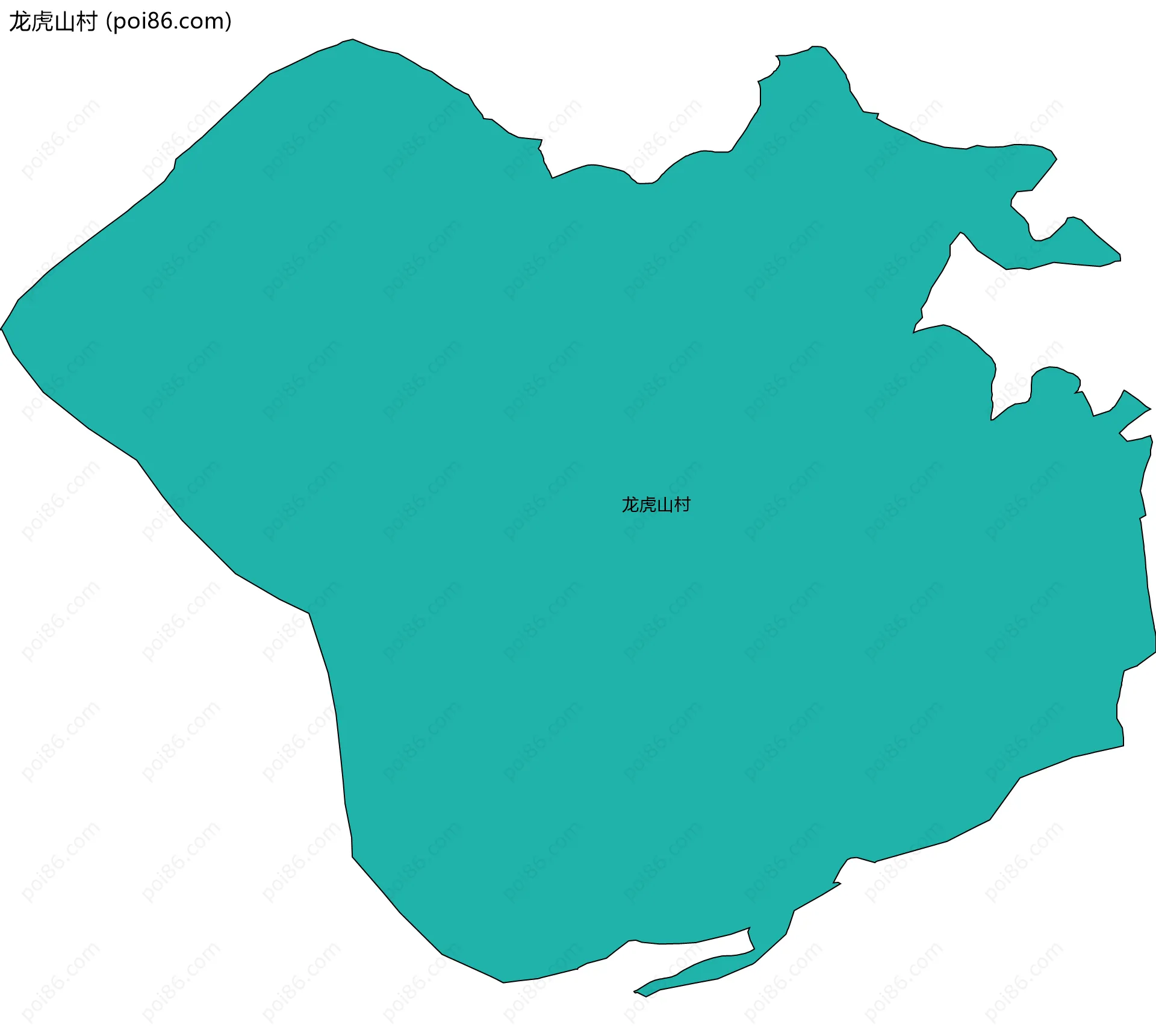 龙虎山村边界地图