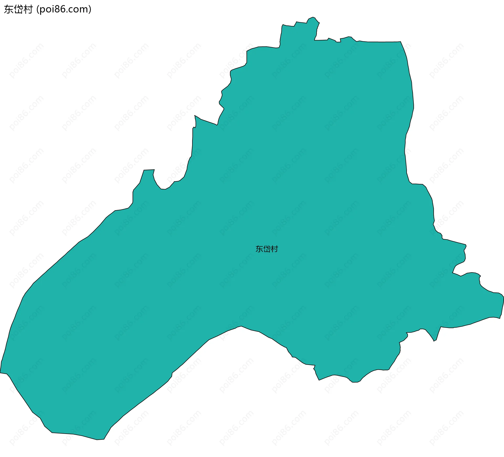 东岱村边界地图