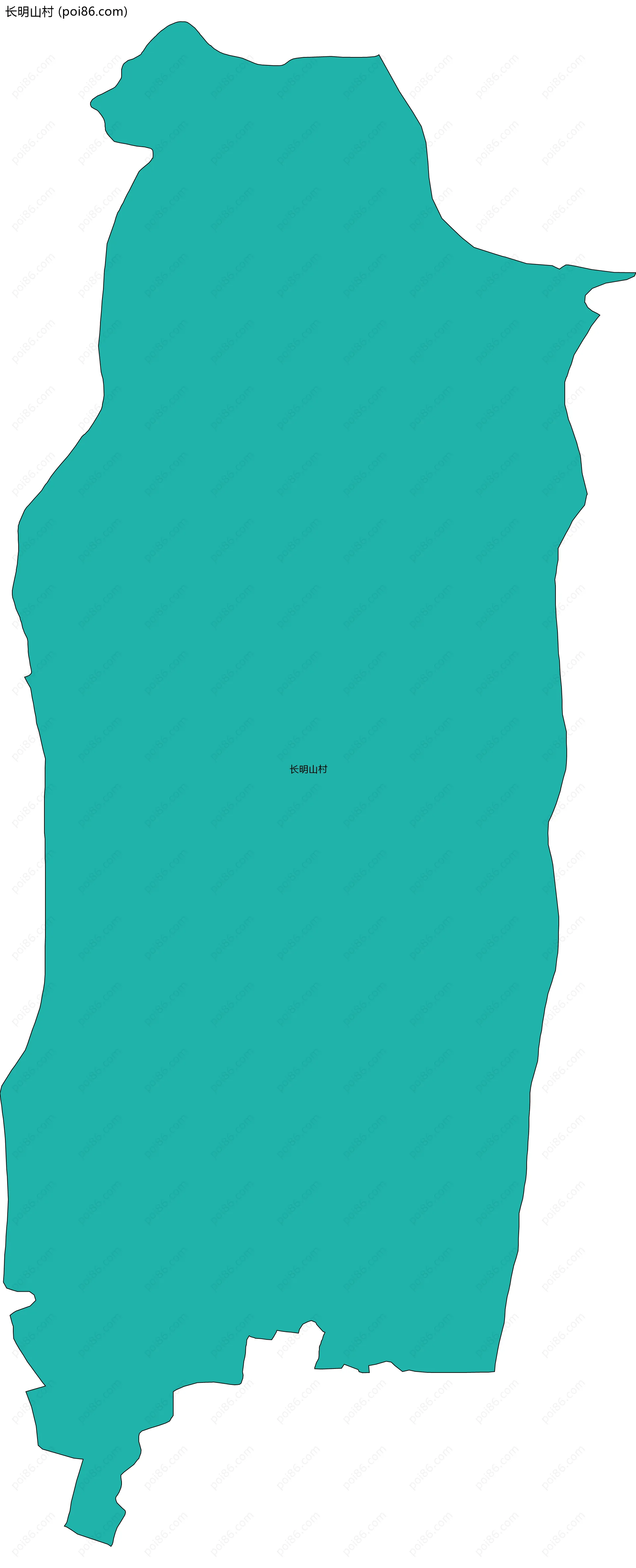 长明山村边界地图