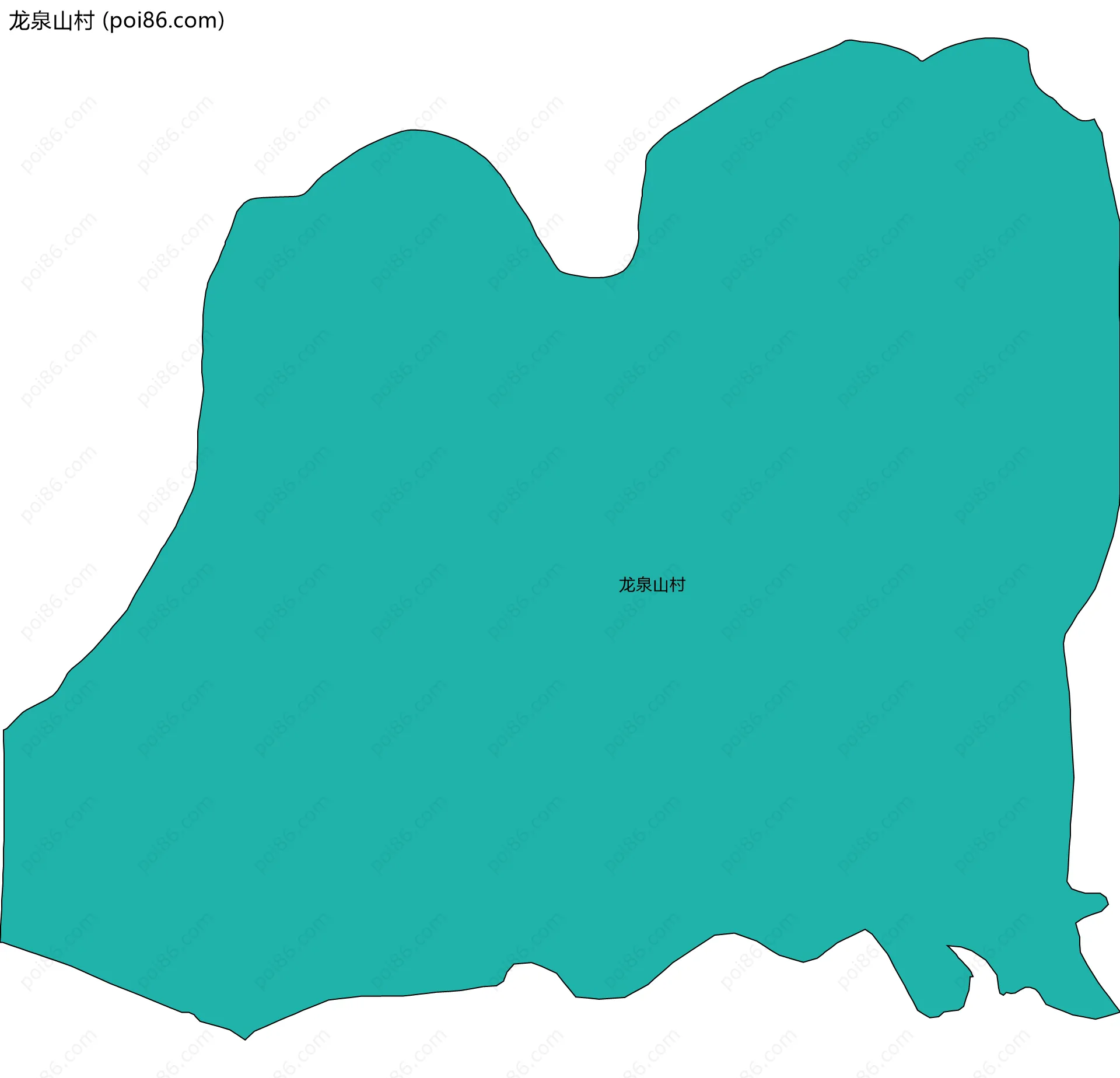 龙泉山村边界地图
