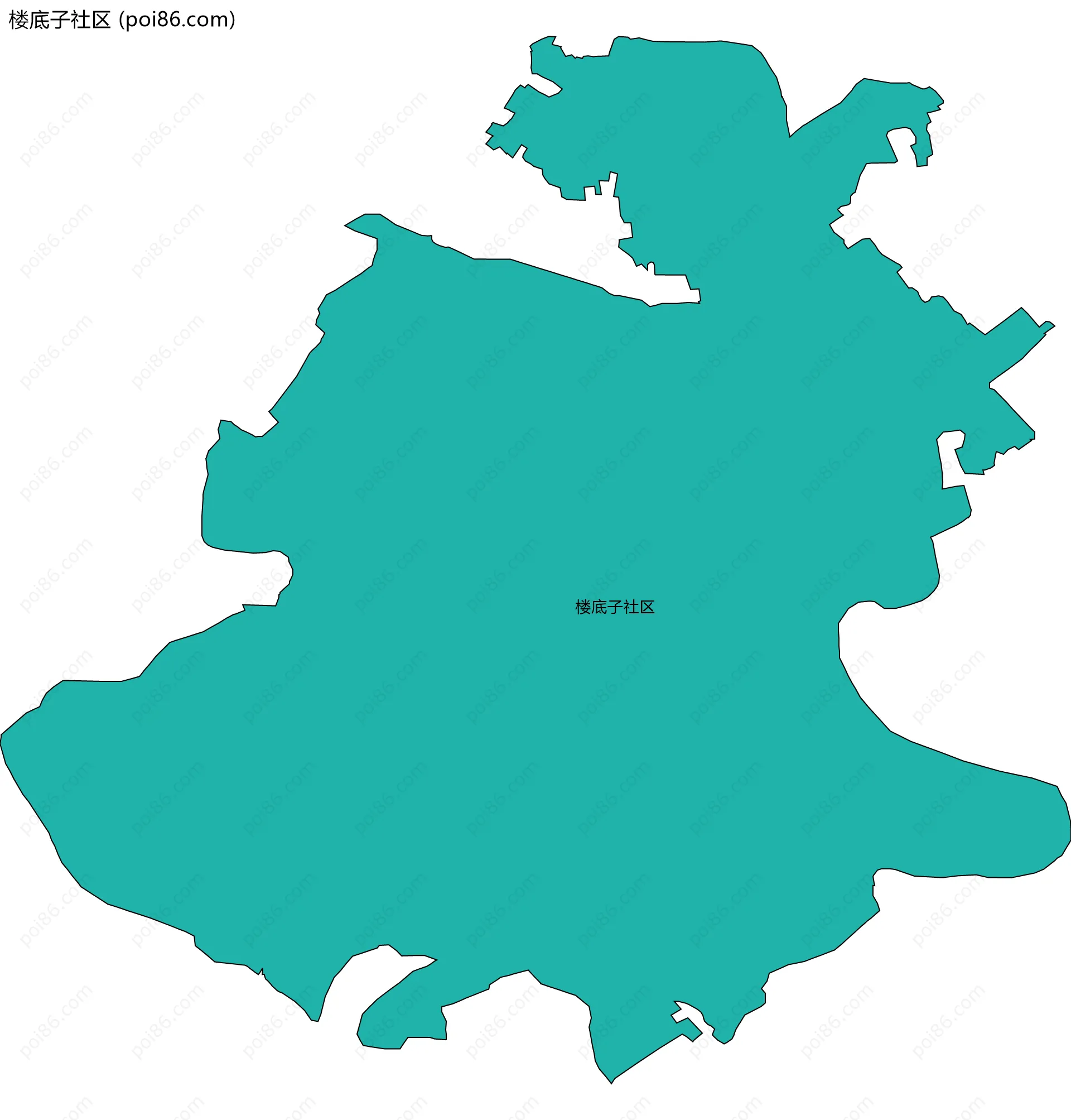 楼底子社区边界地图