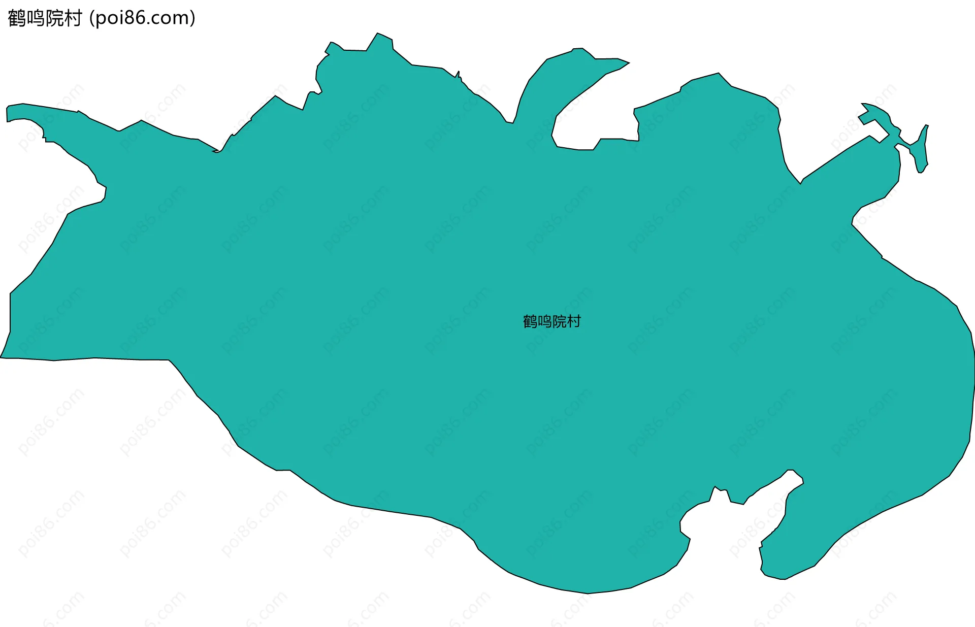 鹤鸣院村边界地图