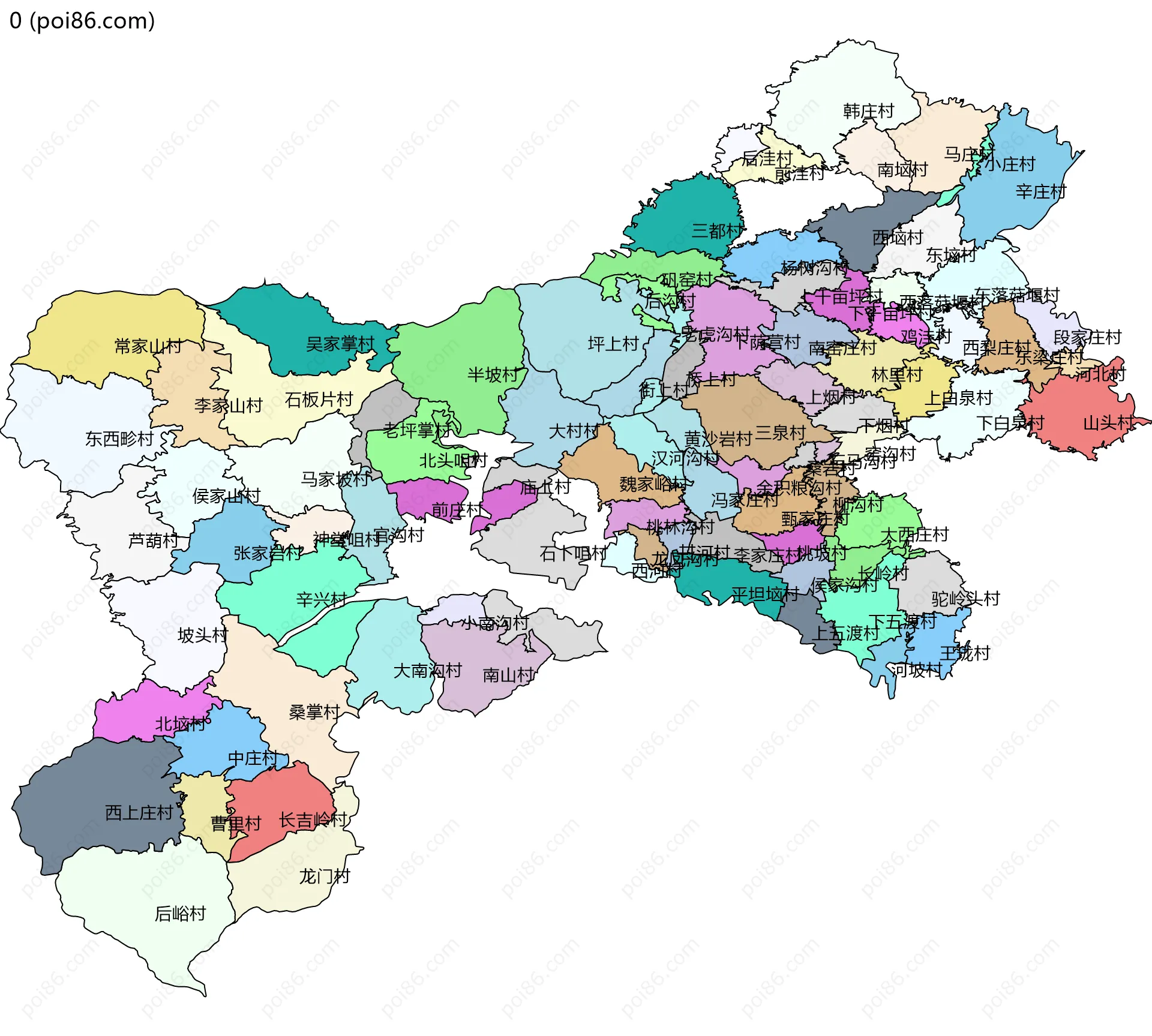 0边界地图(五级行政区划)