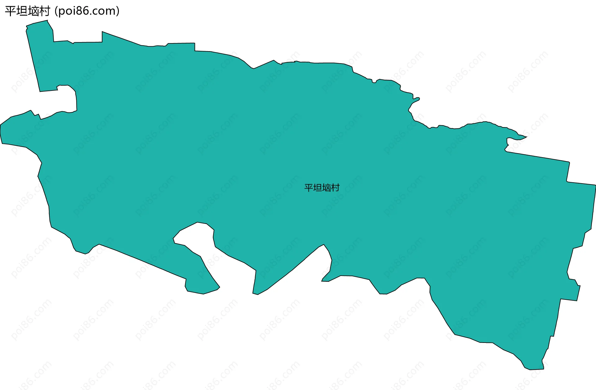 平坦垴村边界地图