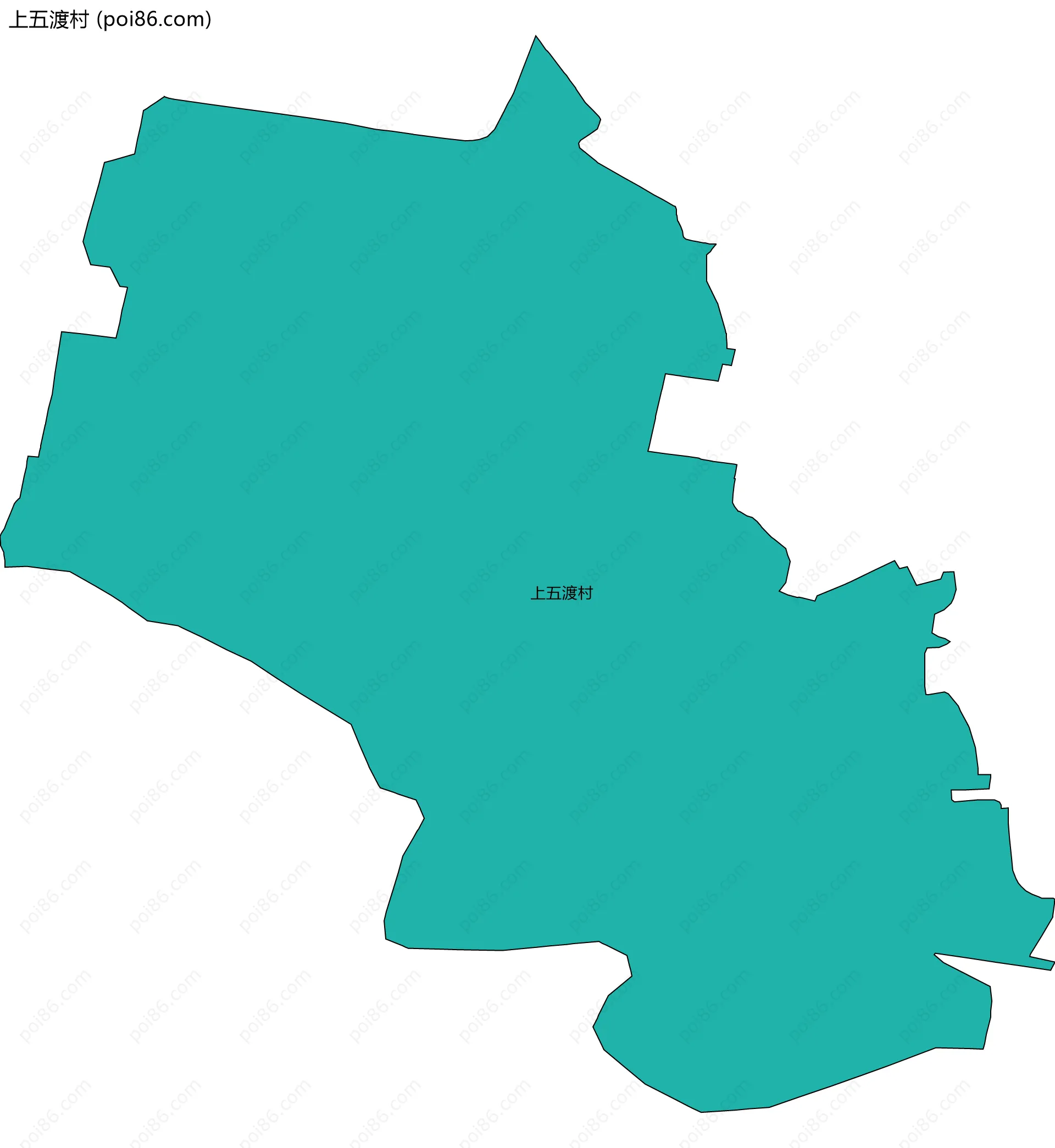 上五渡村边界地图