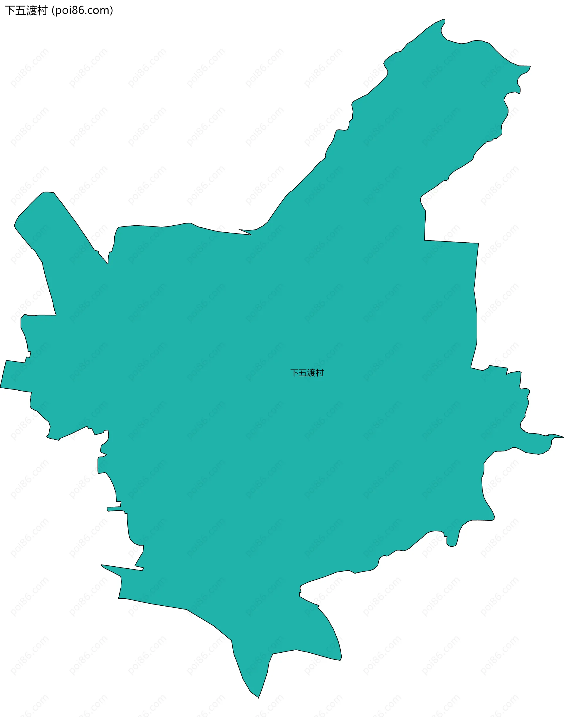 下五渡村边界地图
