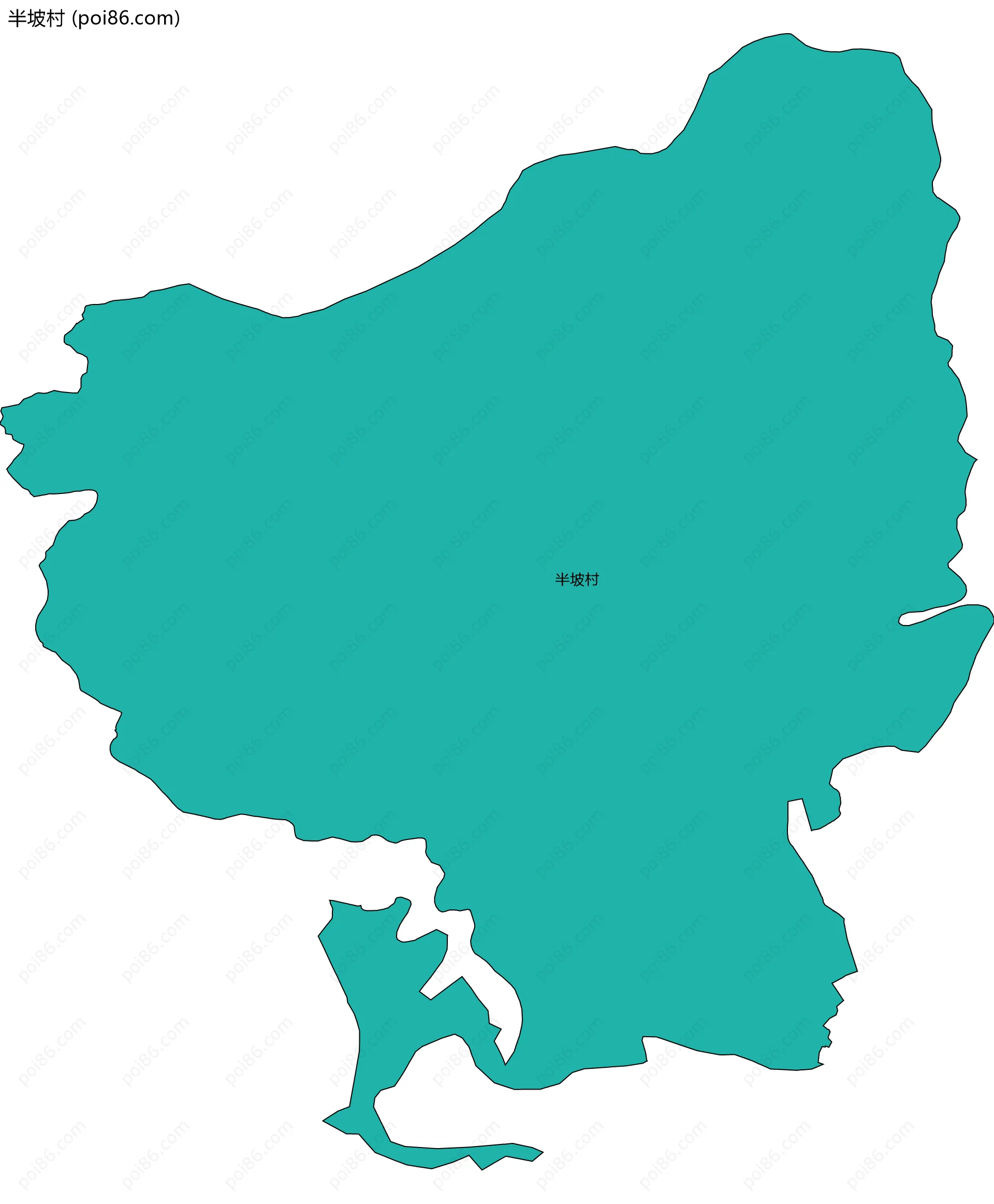 半坡村边界地图