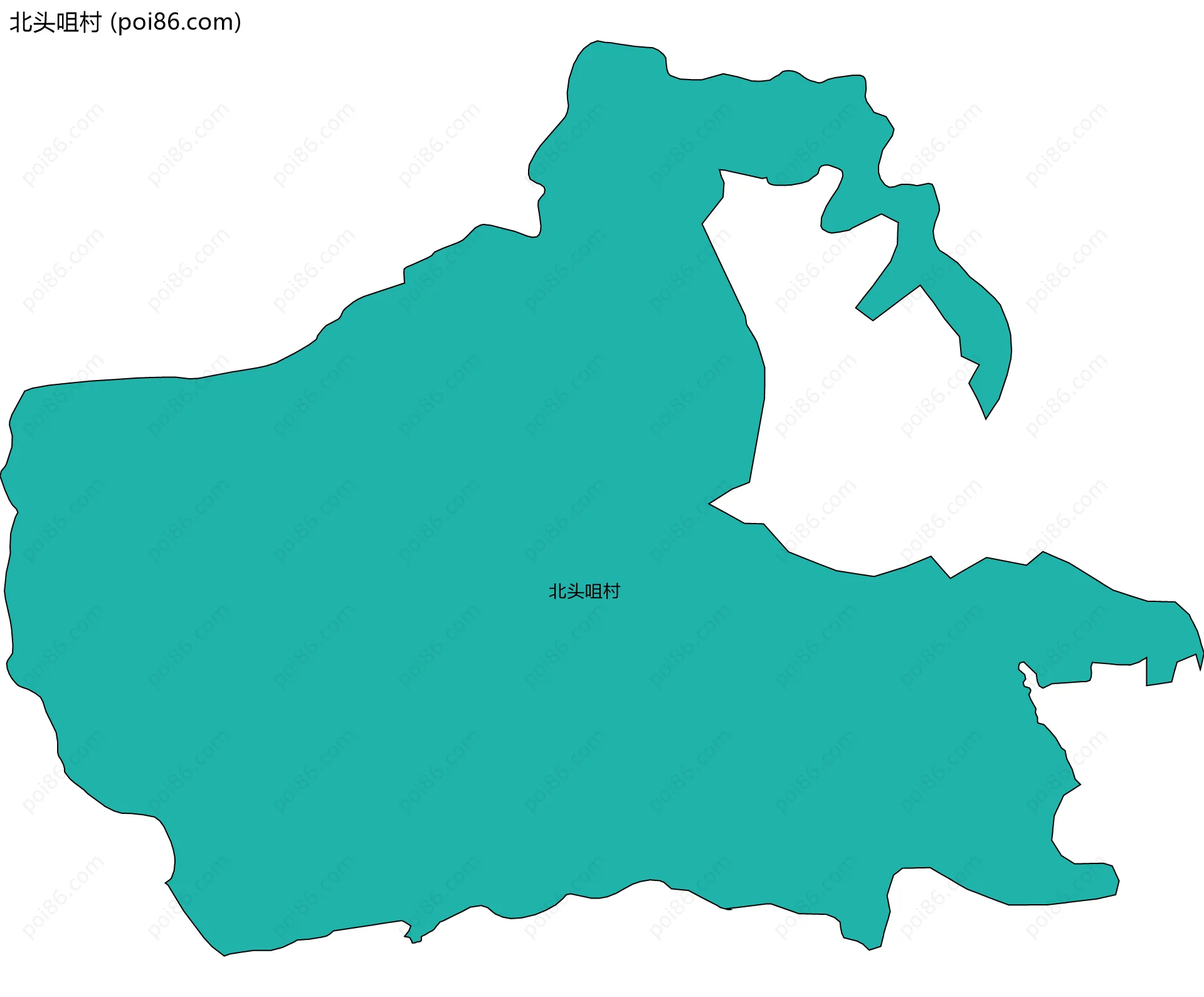 北头咀村边界地图
