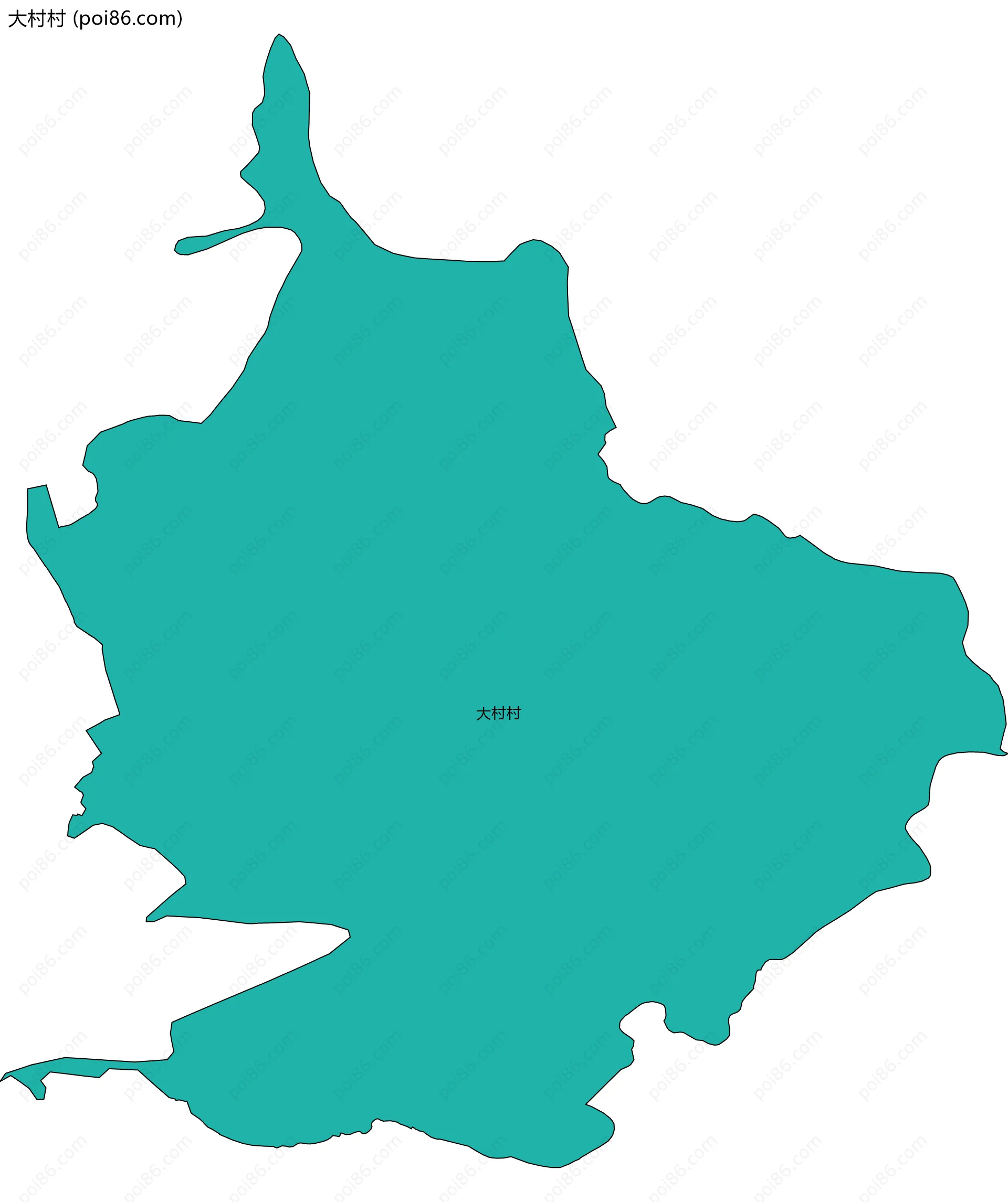 大村村边界地图