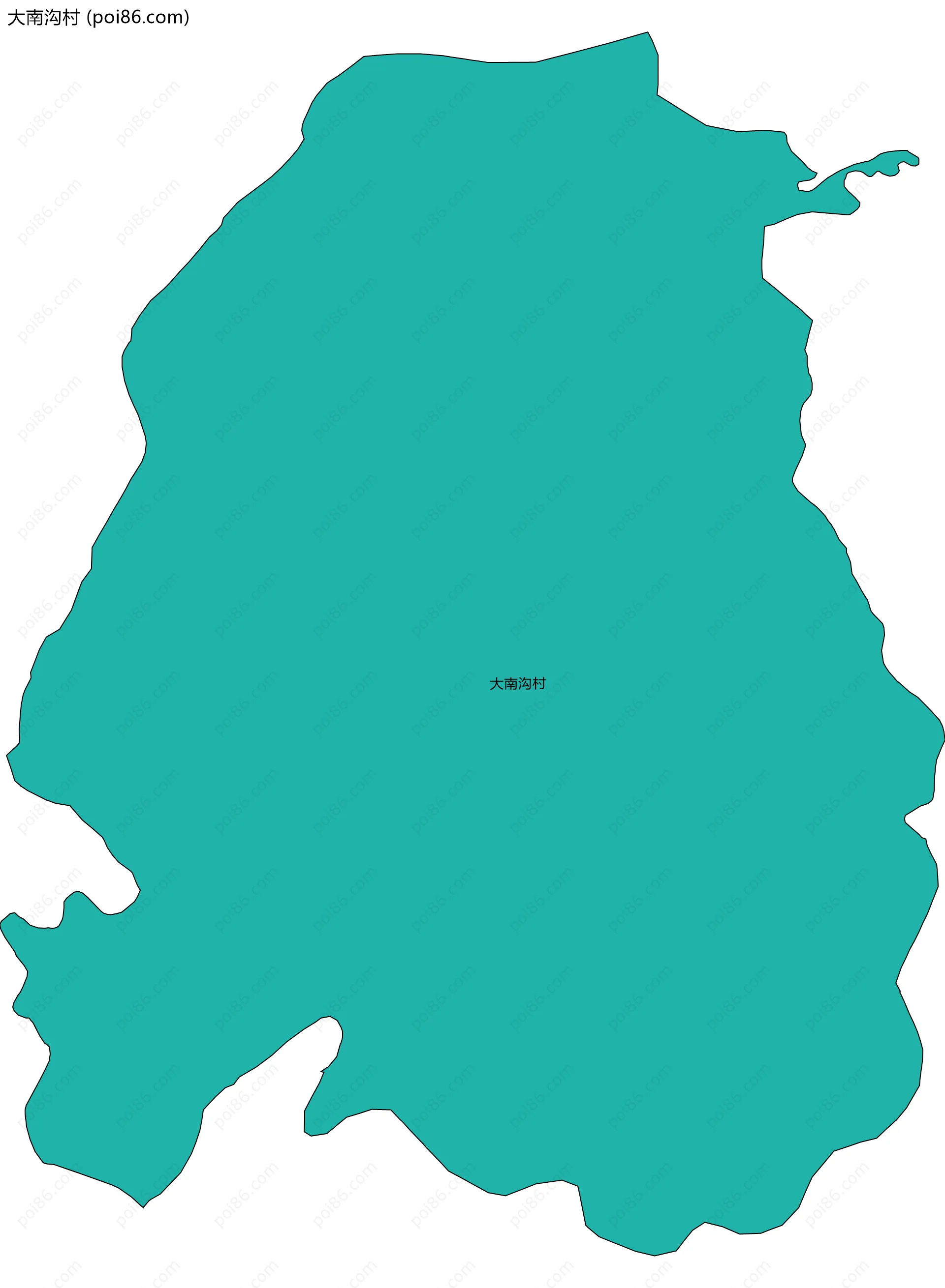 大南沟村边界地图