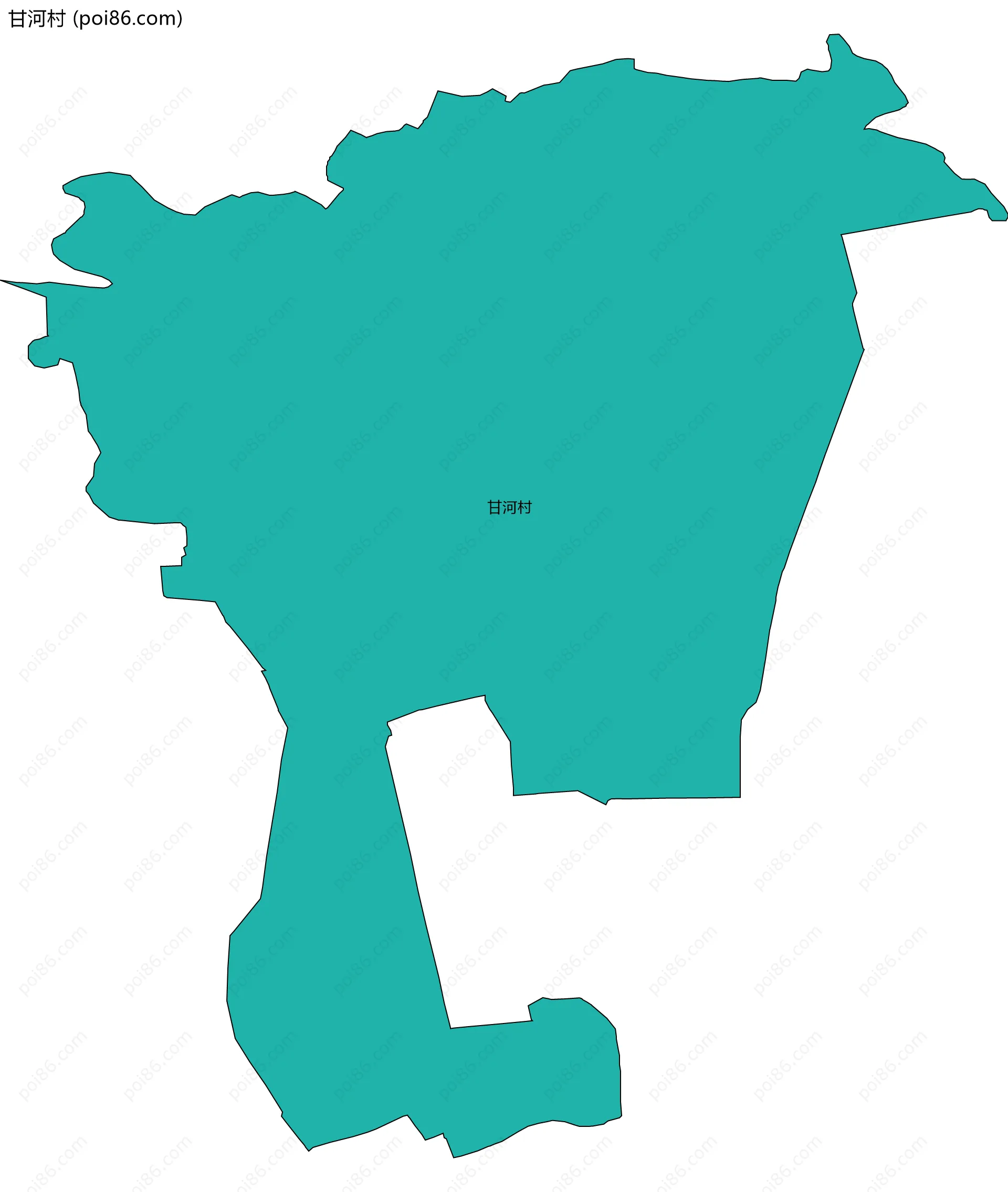 甘河村边界地图