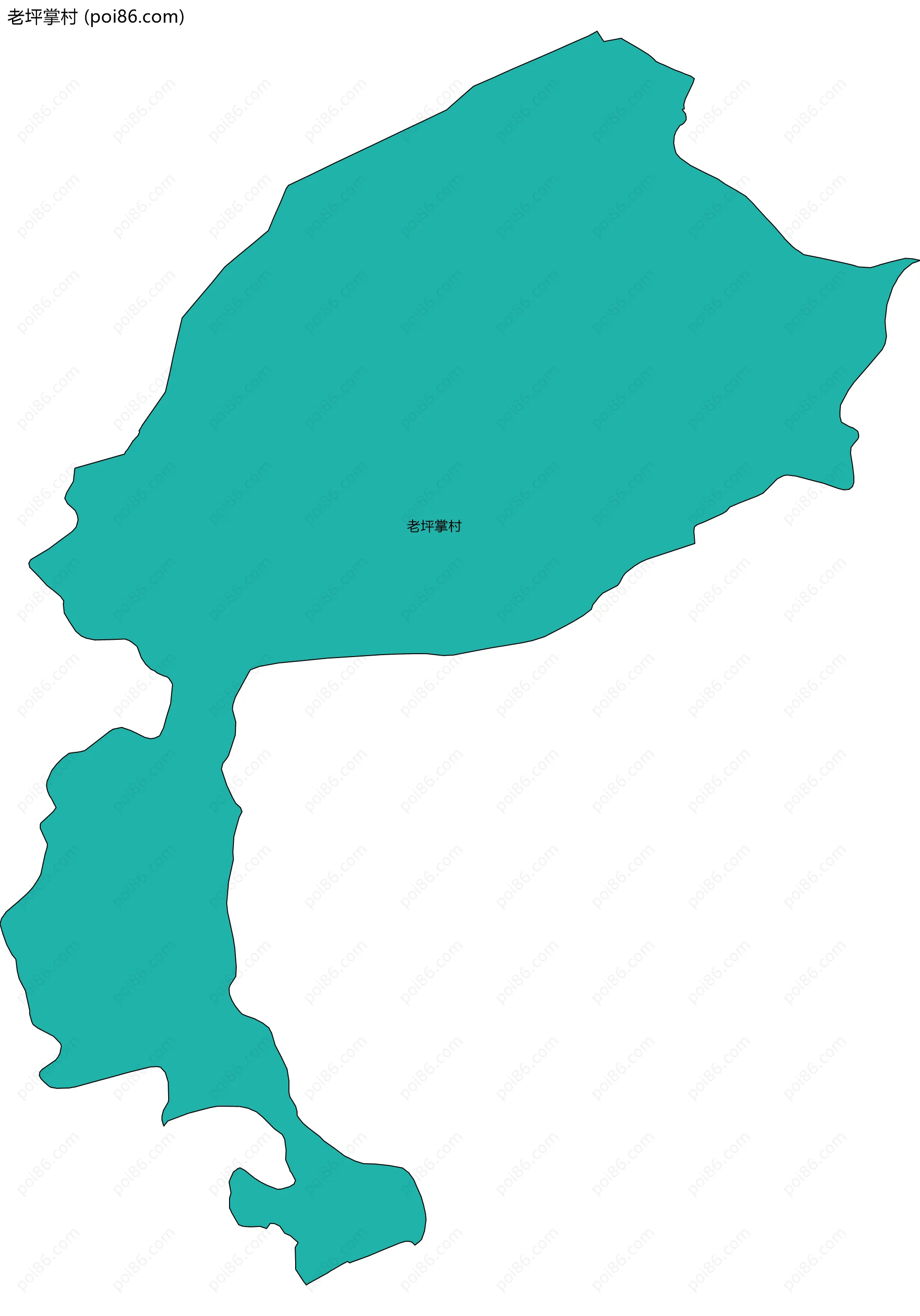 老坪掌村边界地图