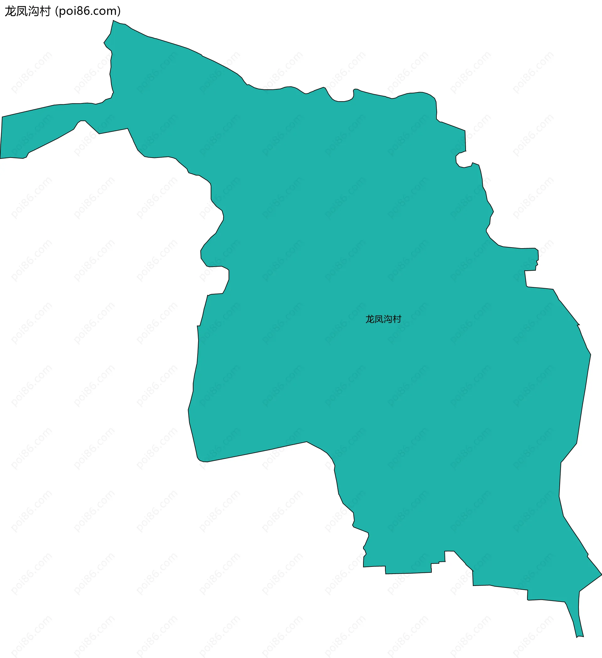 龙凤沟村边界地图