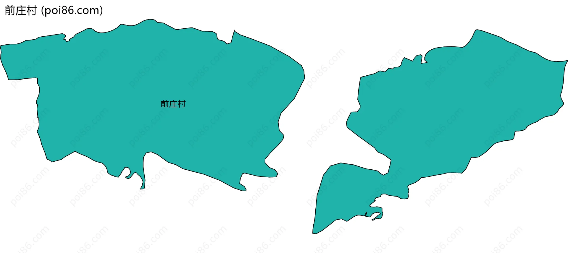 前庄村边界地图