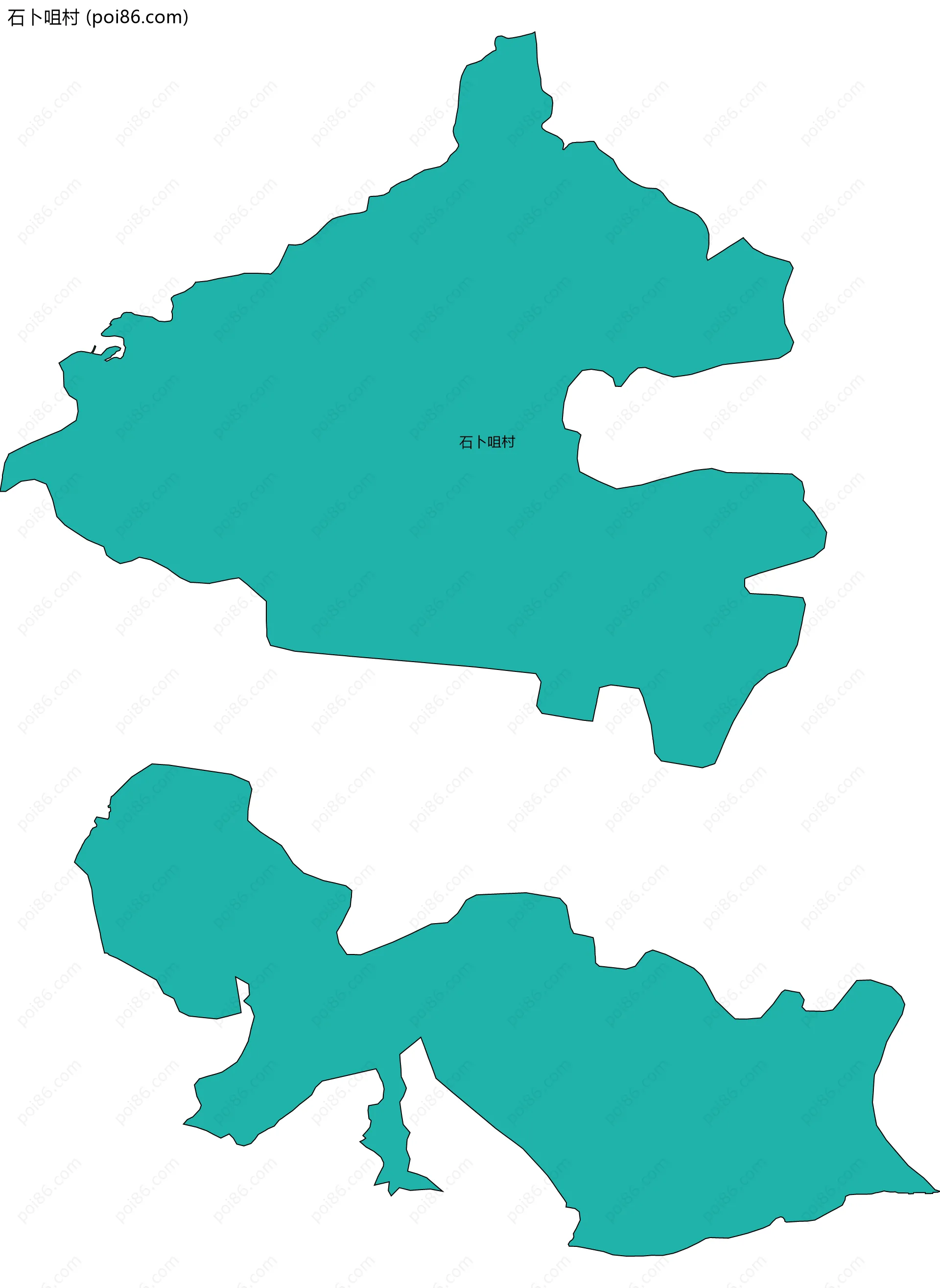 石卜咀村边界地图