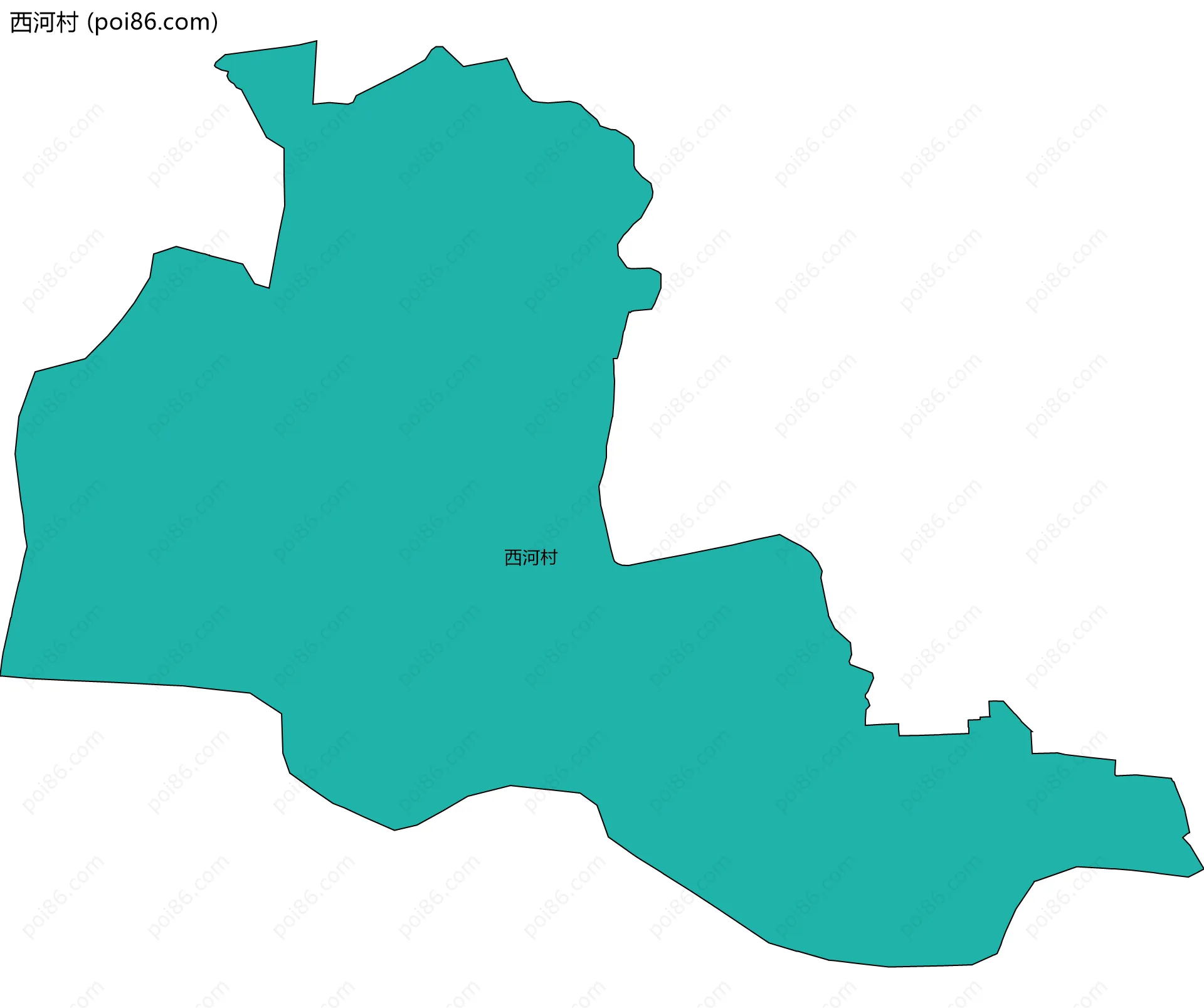 西河村边界地图