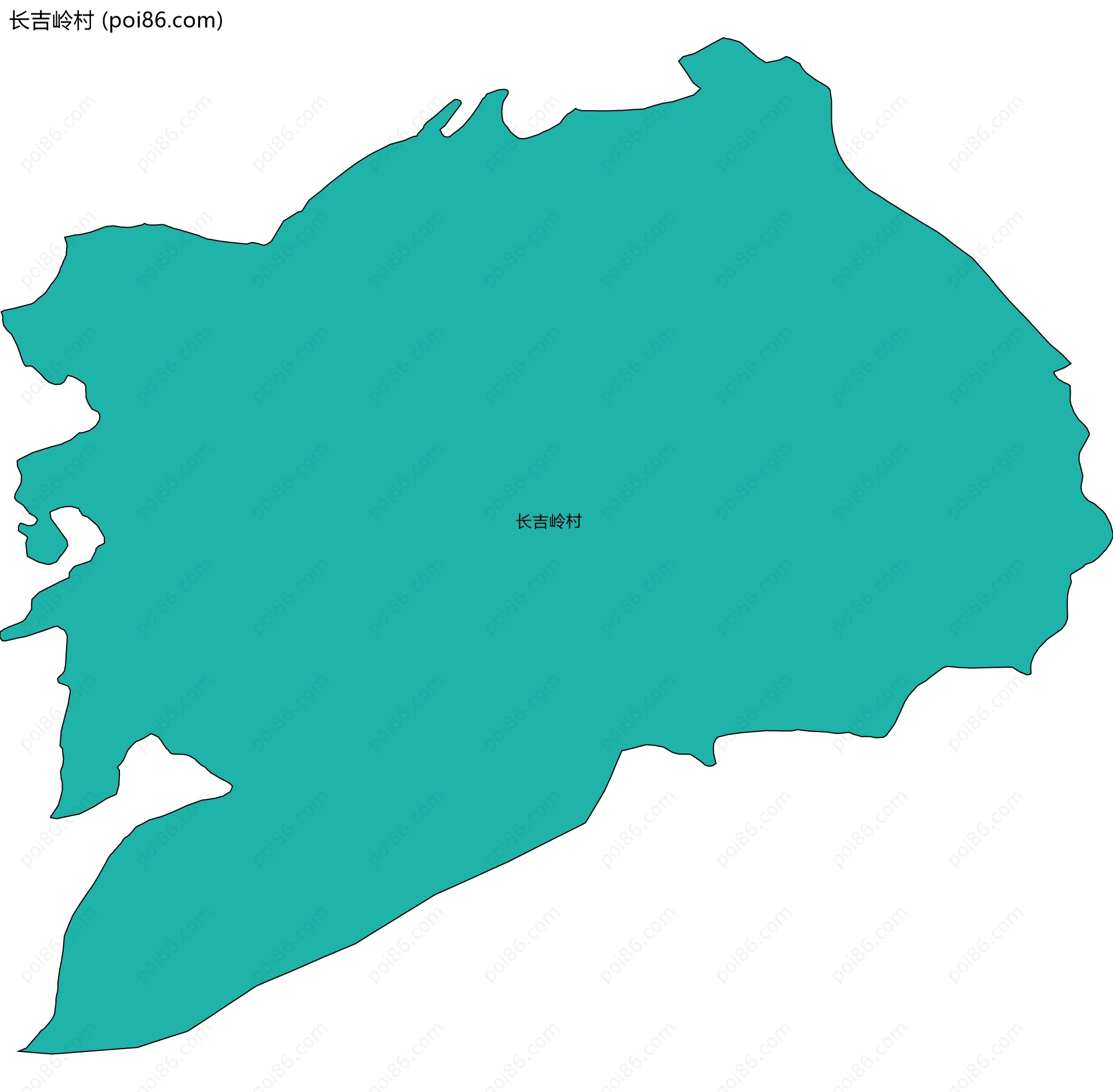 长吉岭村边界地图