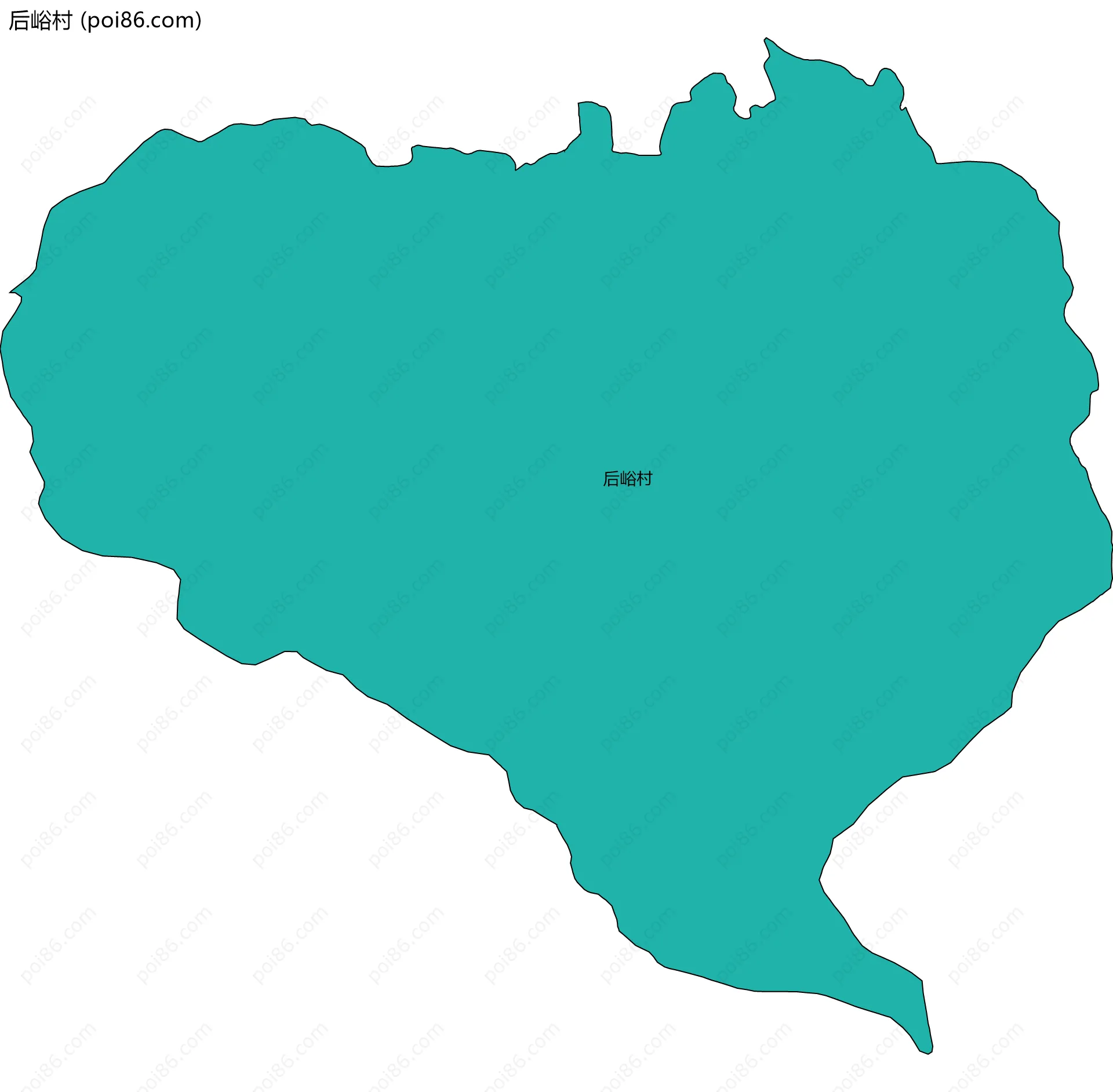 后峪村边界地图