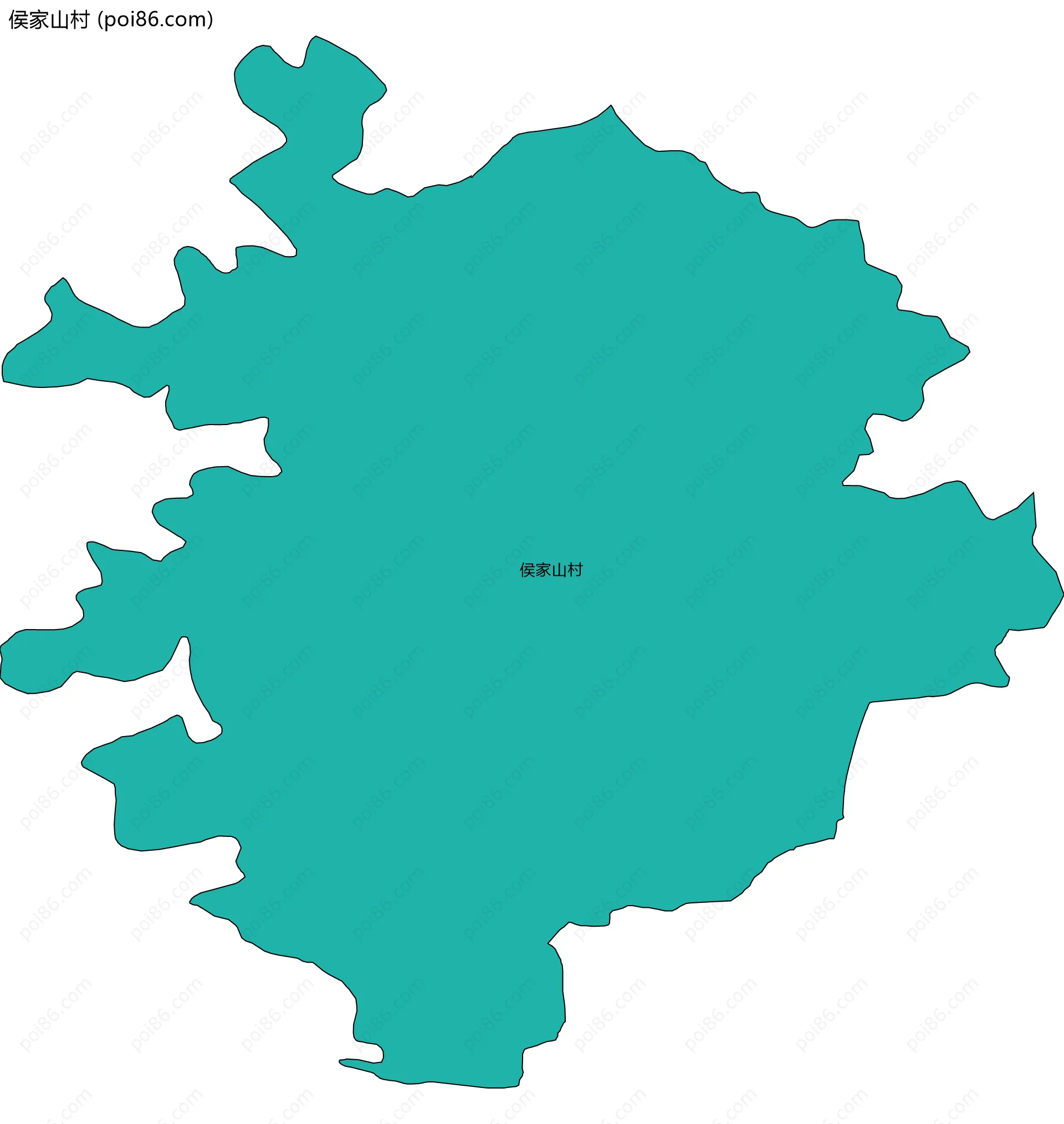 侯家山村边界地图