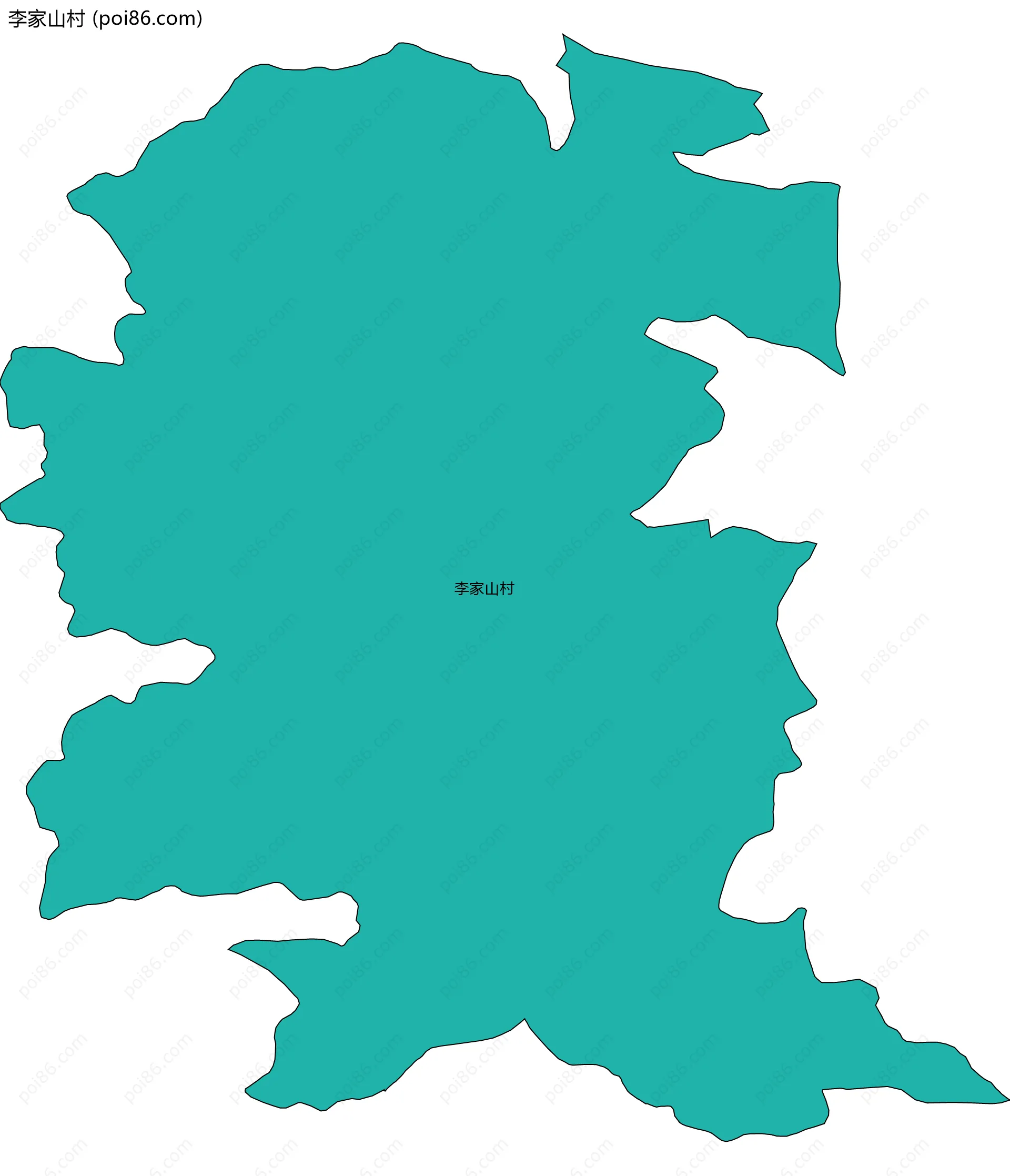 李家山村边界地图