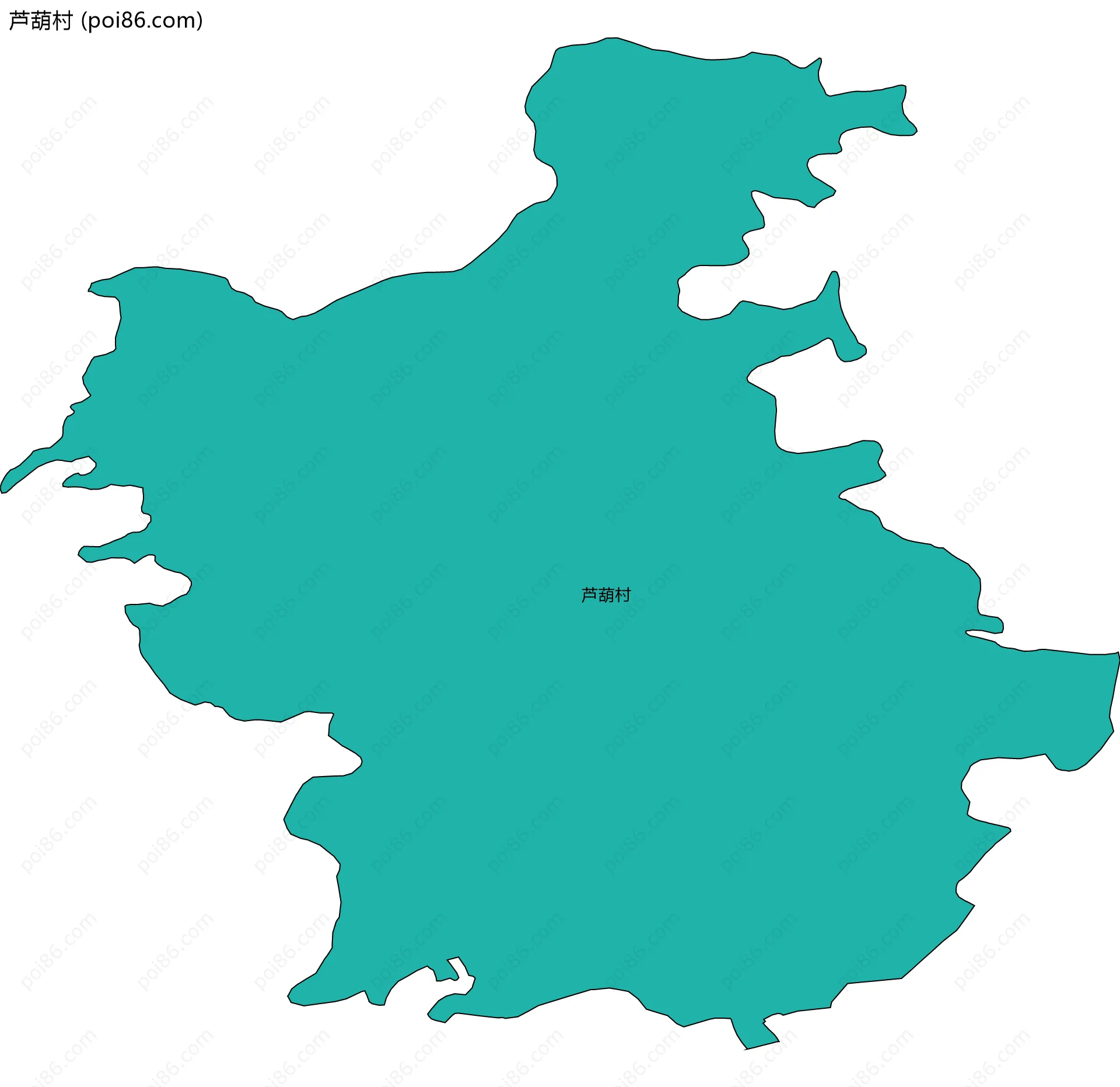 芦葫村边界地图