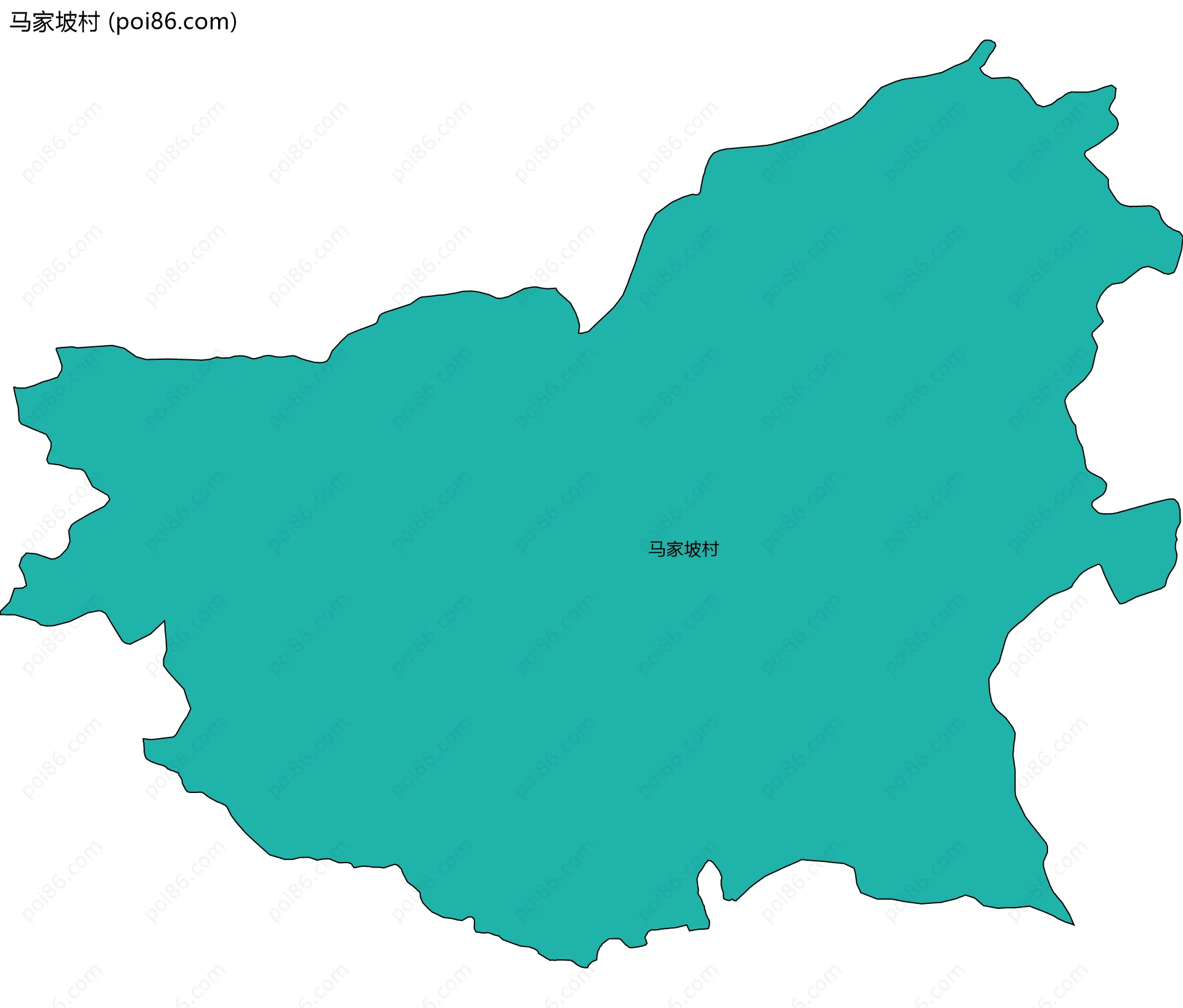 马家坡村边界地图