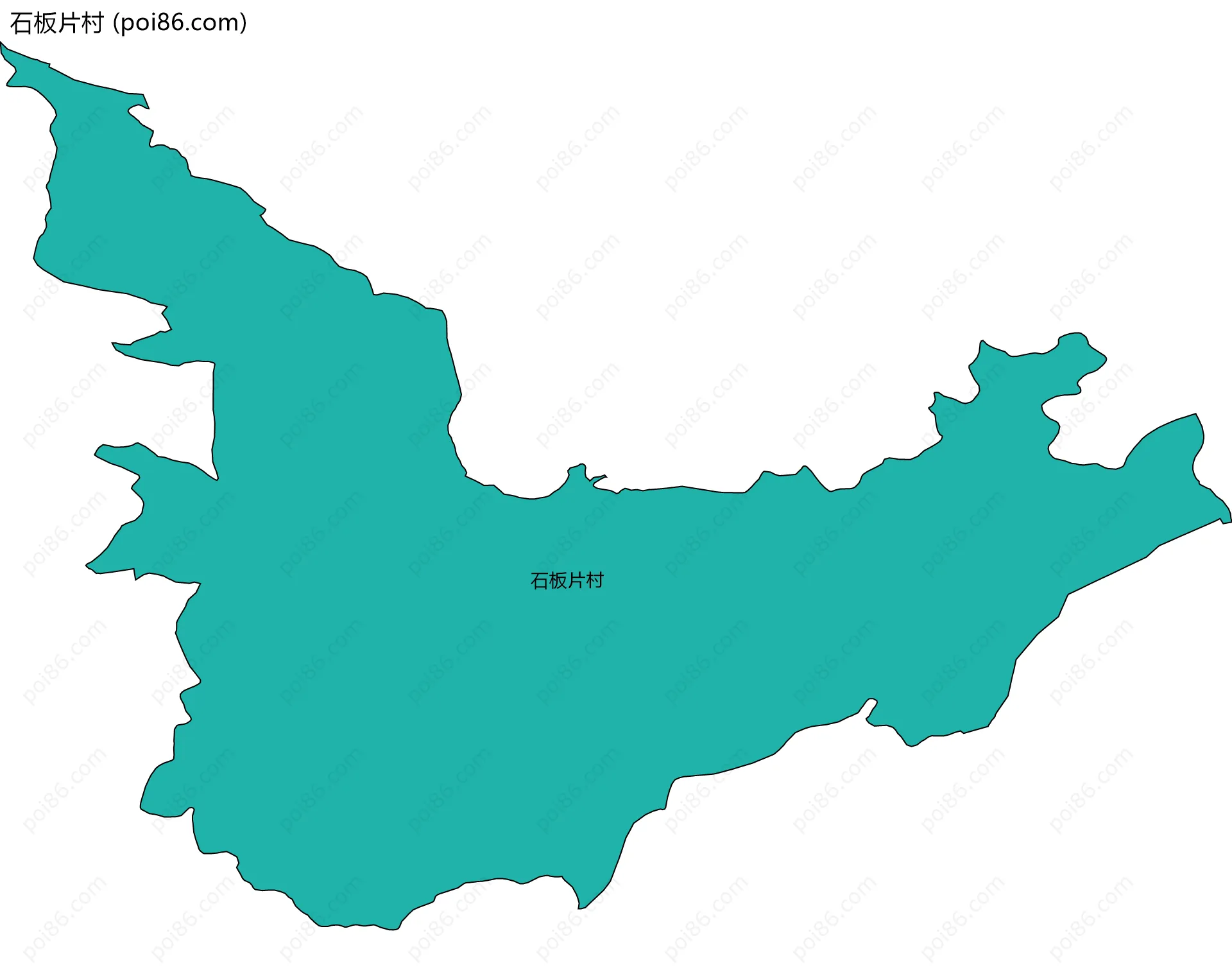 石板片村边界地图