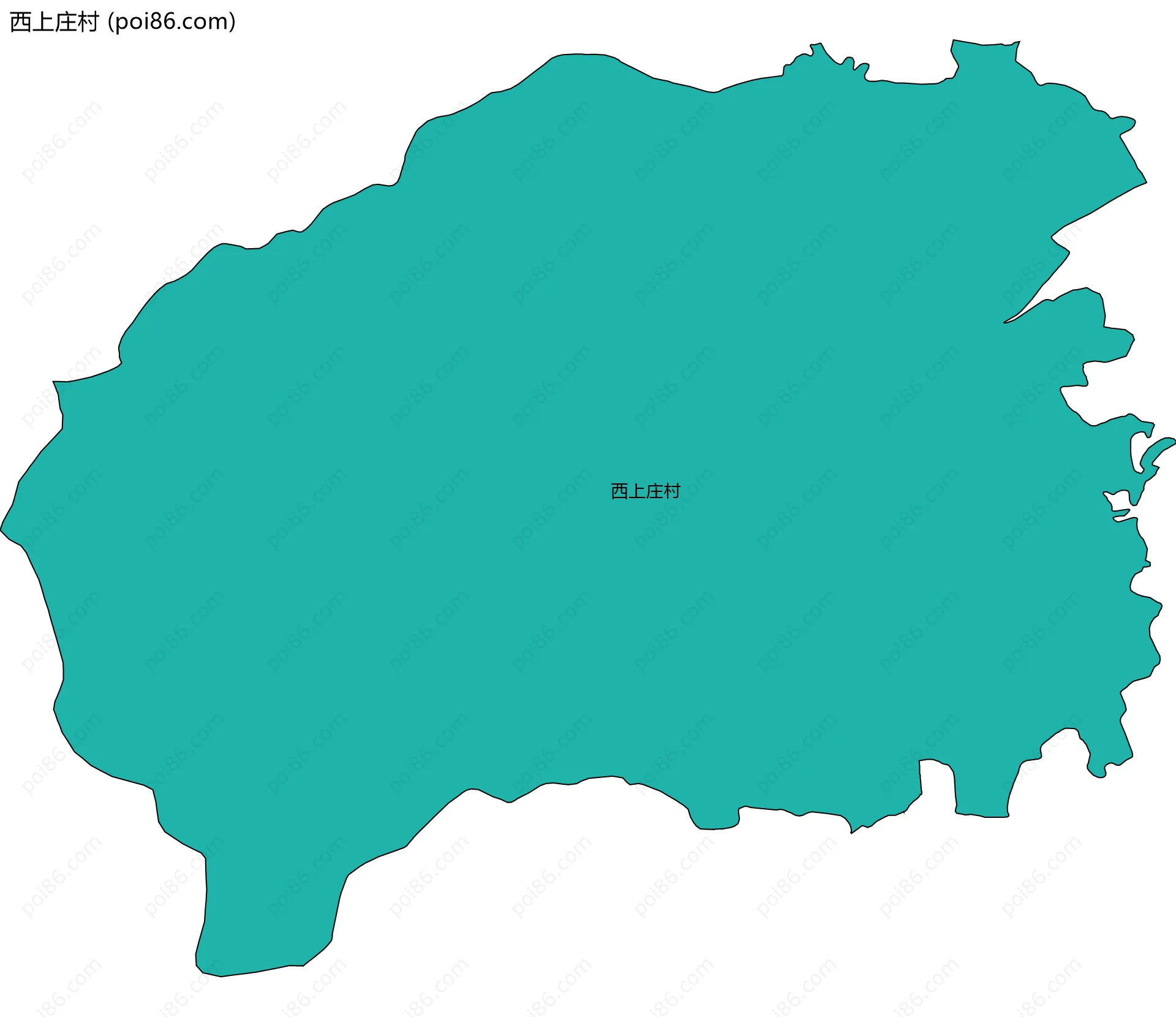 西上庄村边界地图