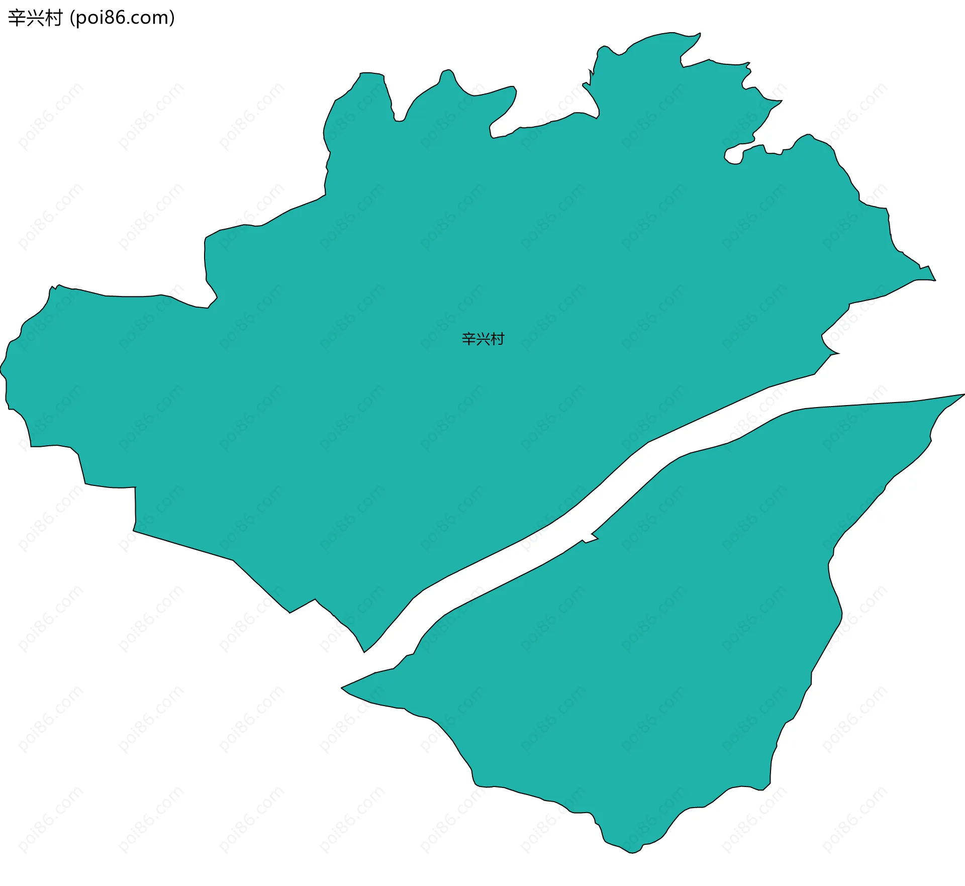 辛兴村边界地图