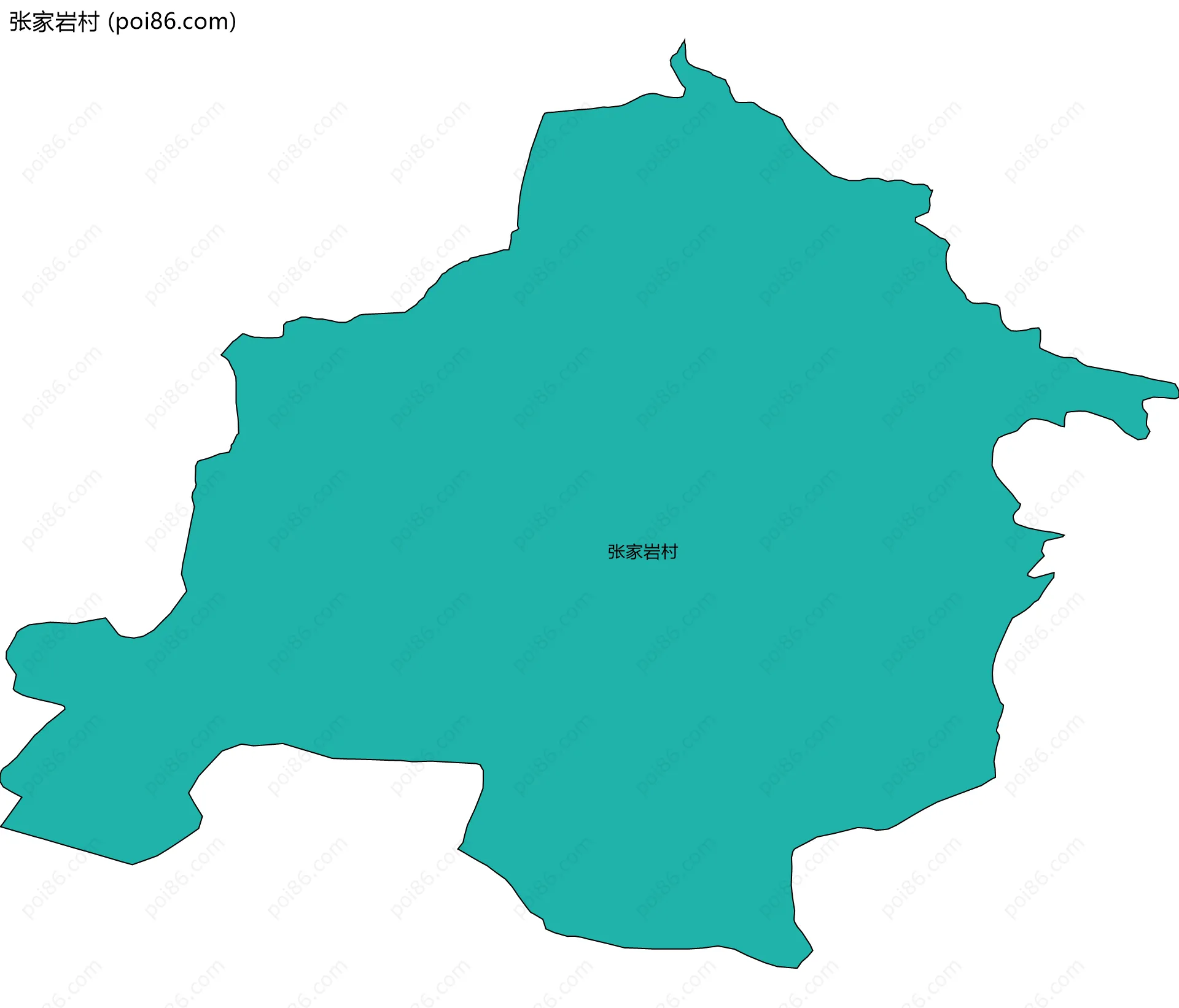 张家岩村边界地图