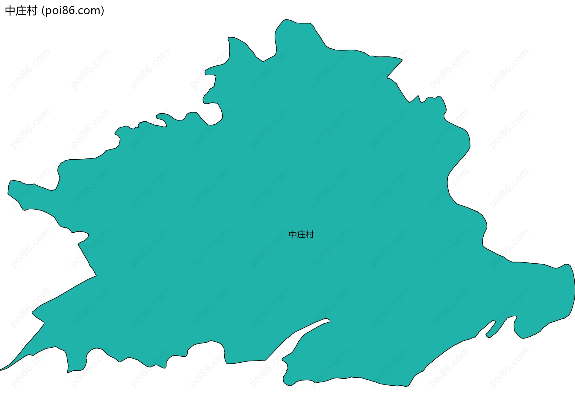 中庄村边界地图
