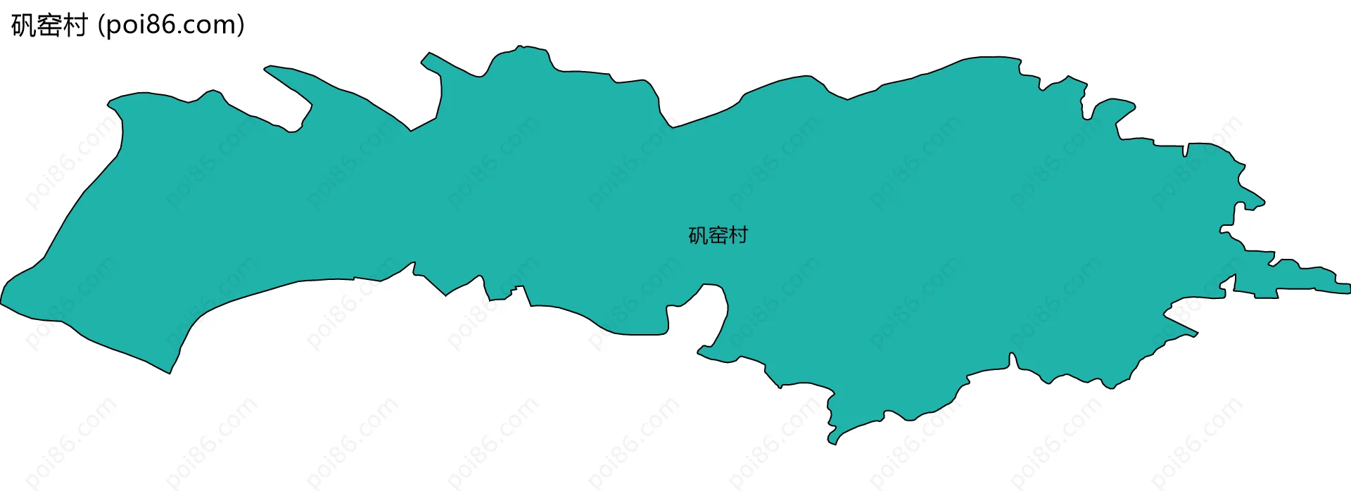 矾窑村边界地图