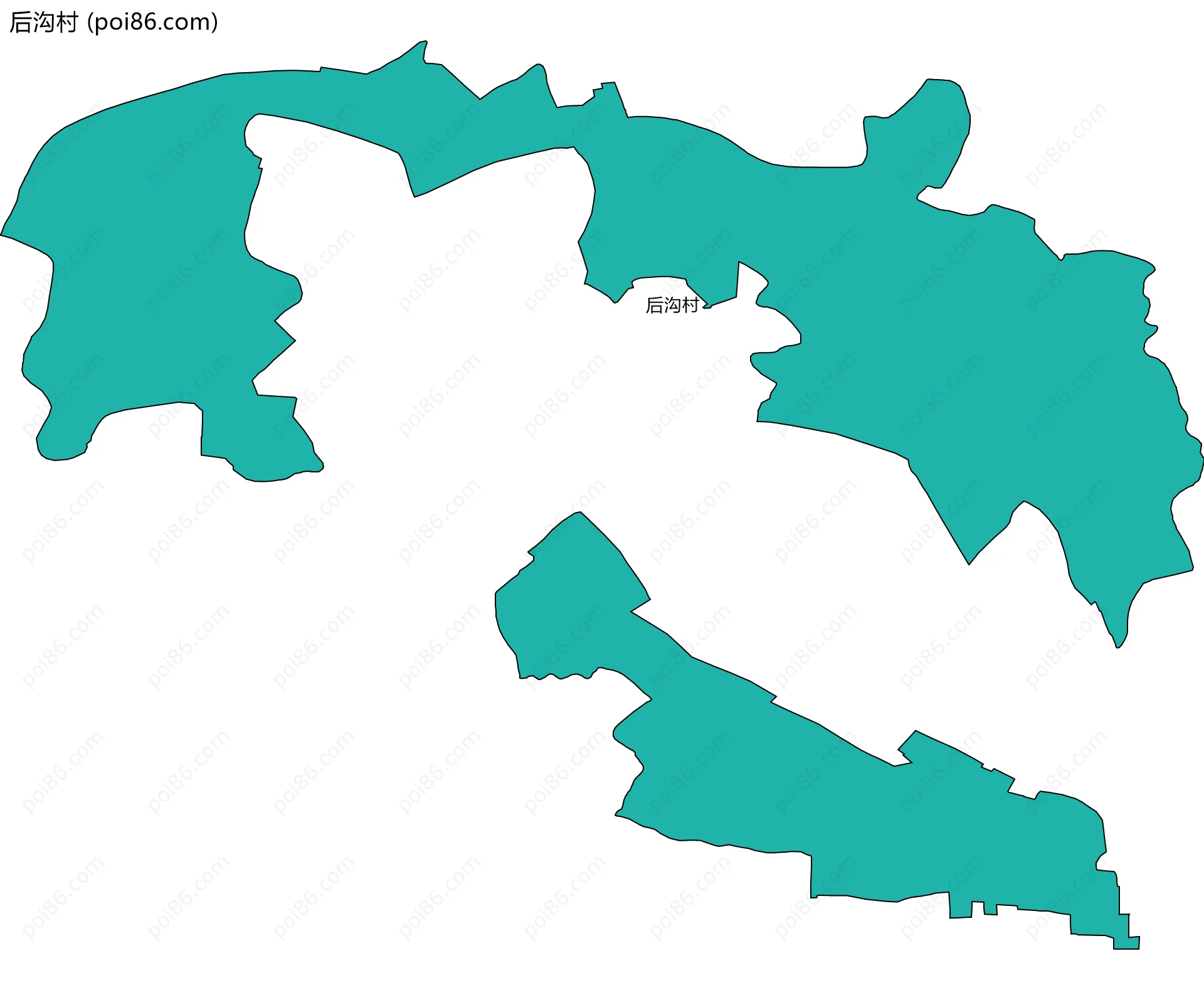 后沟村边界地图