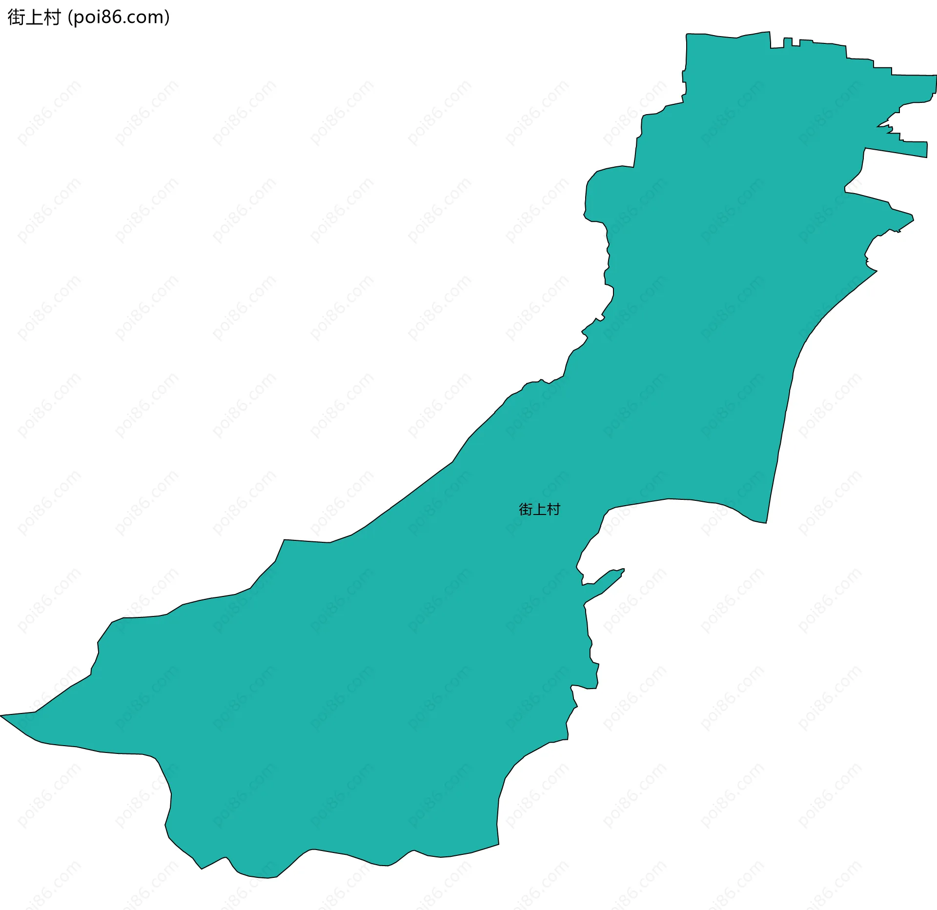 街上村边界地图
