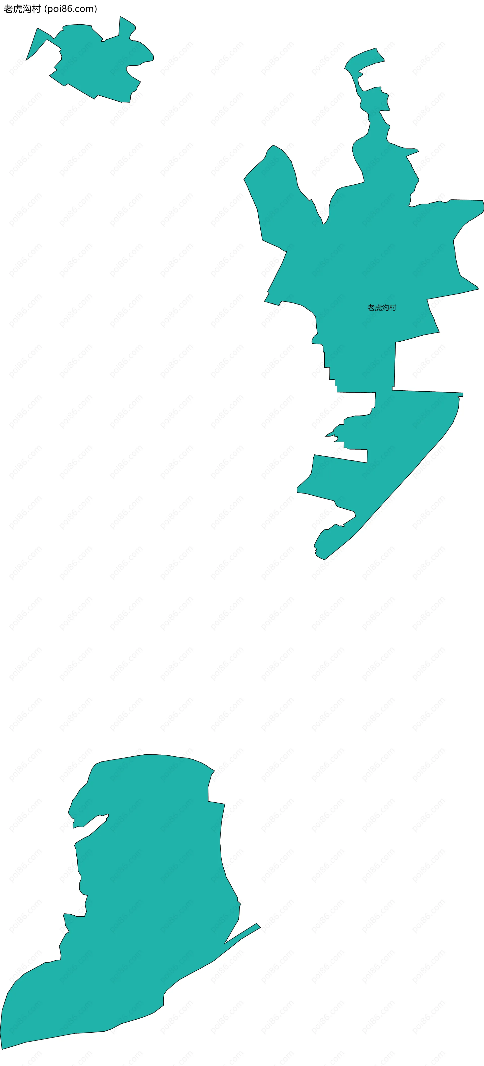 老虎沟村边界地图