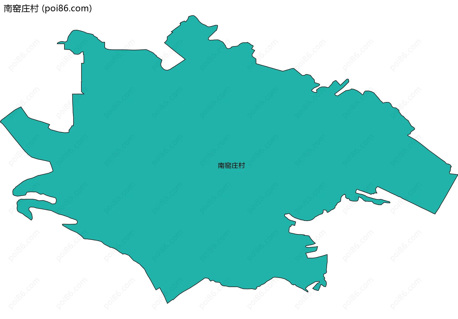 南窑庄村边界地图