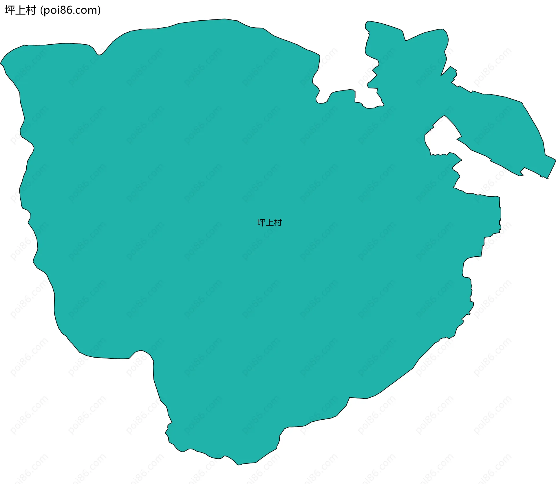 坪上村边界地图