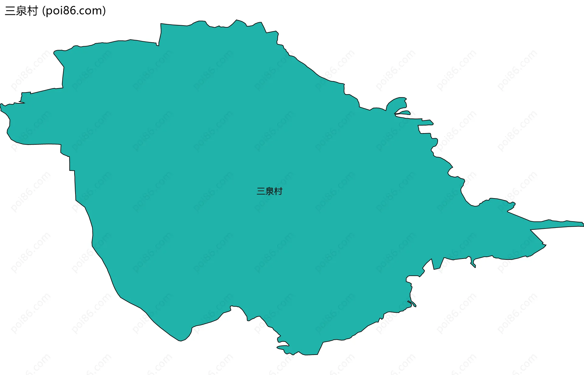 三泉村边界地图