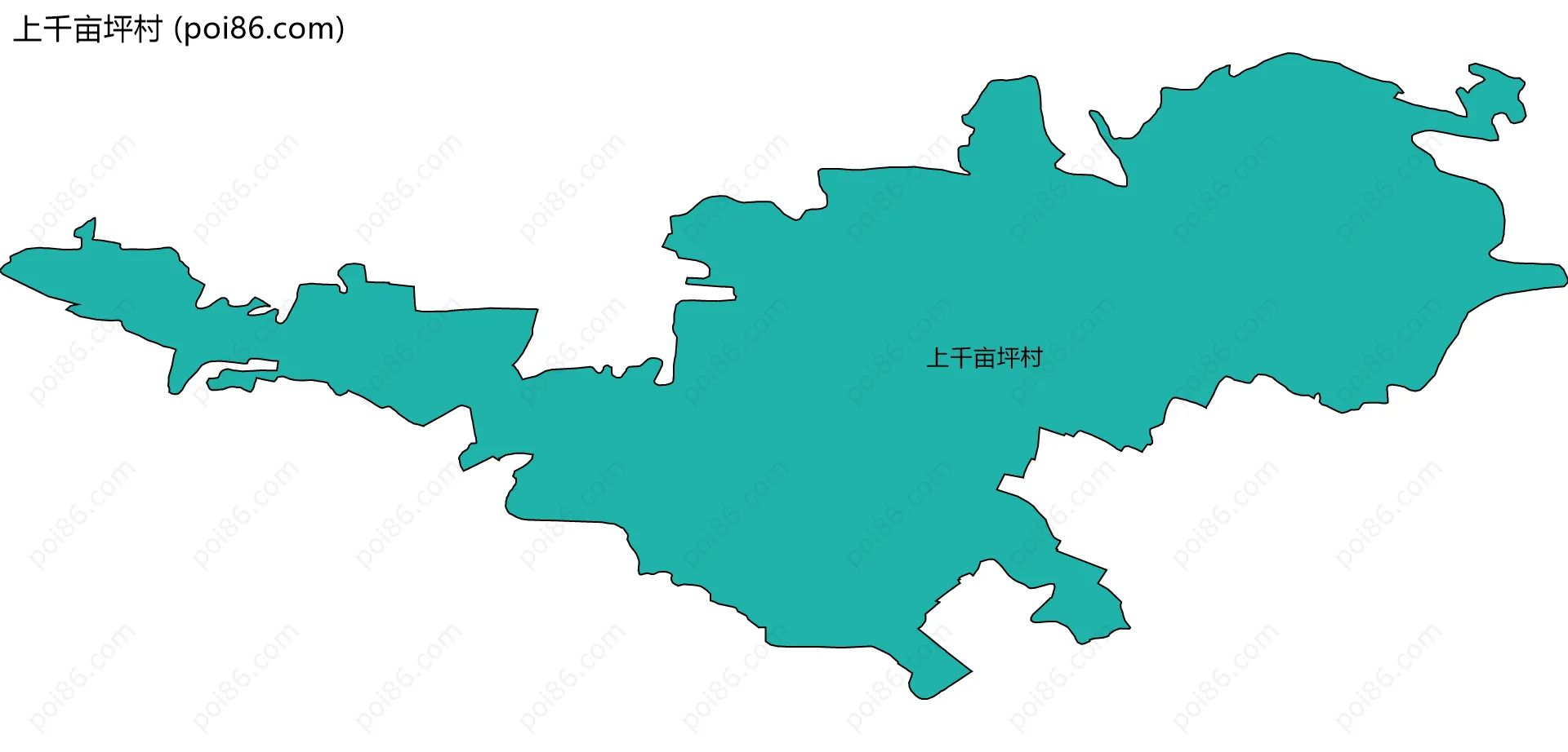 上千亩坪村边界地图