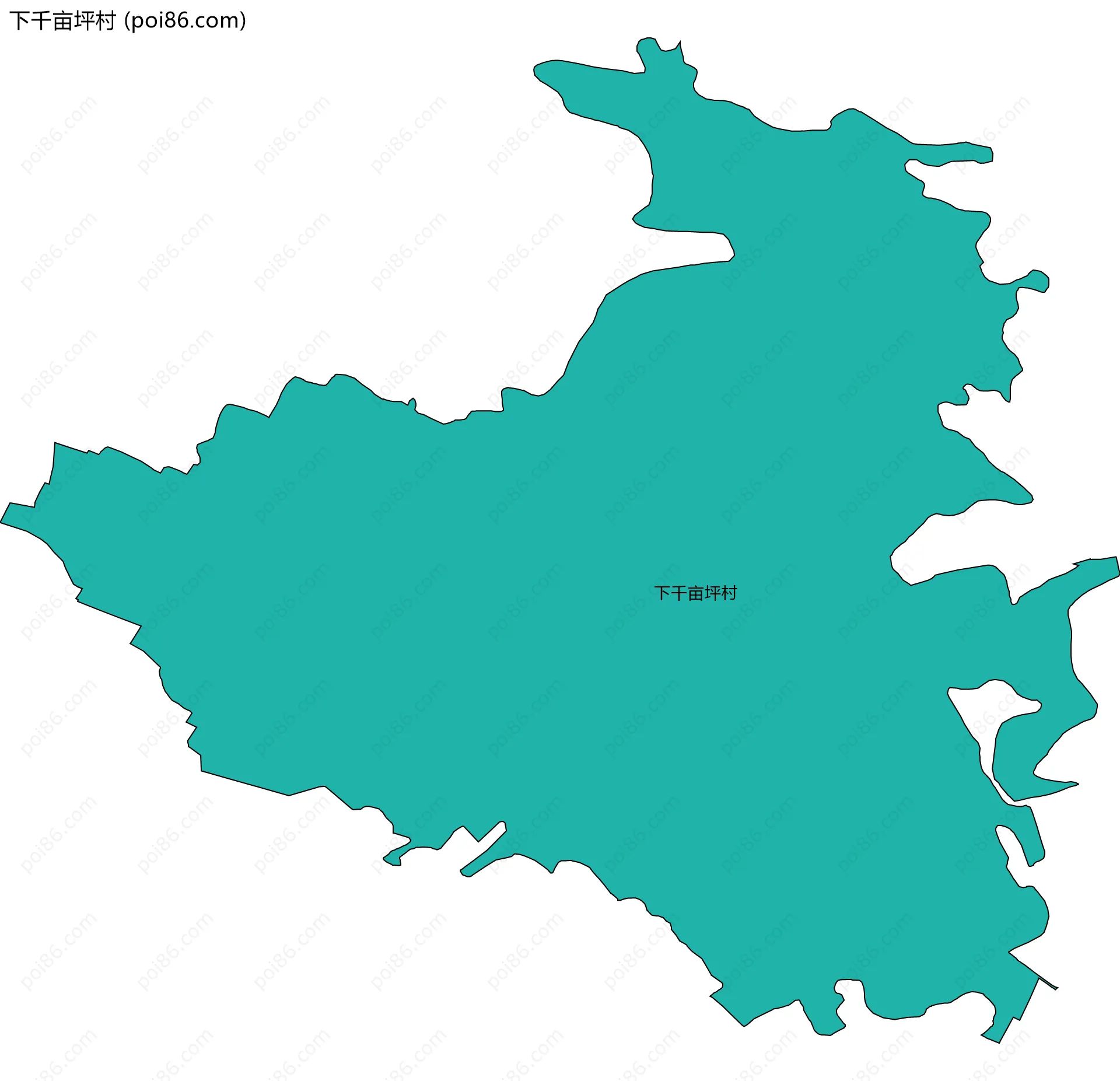 下千亩坪村边界地图