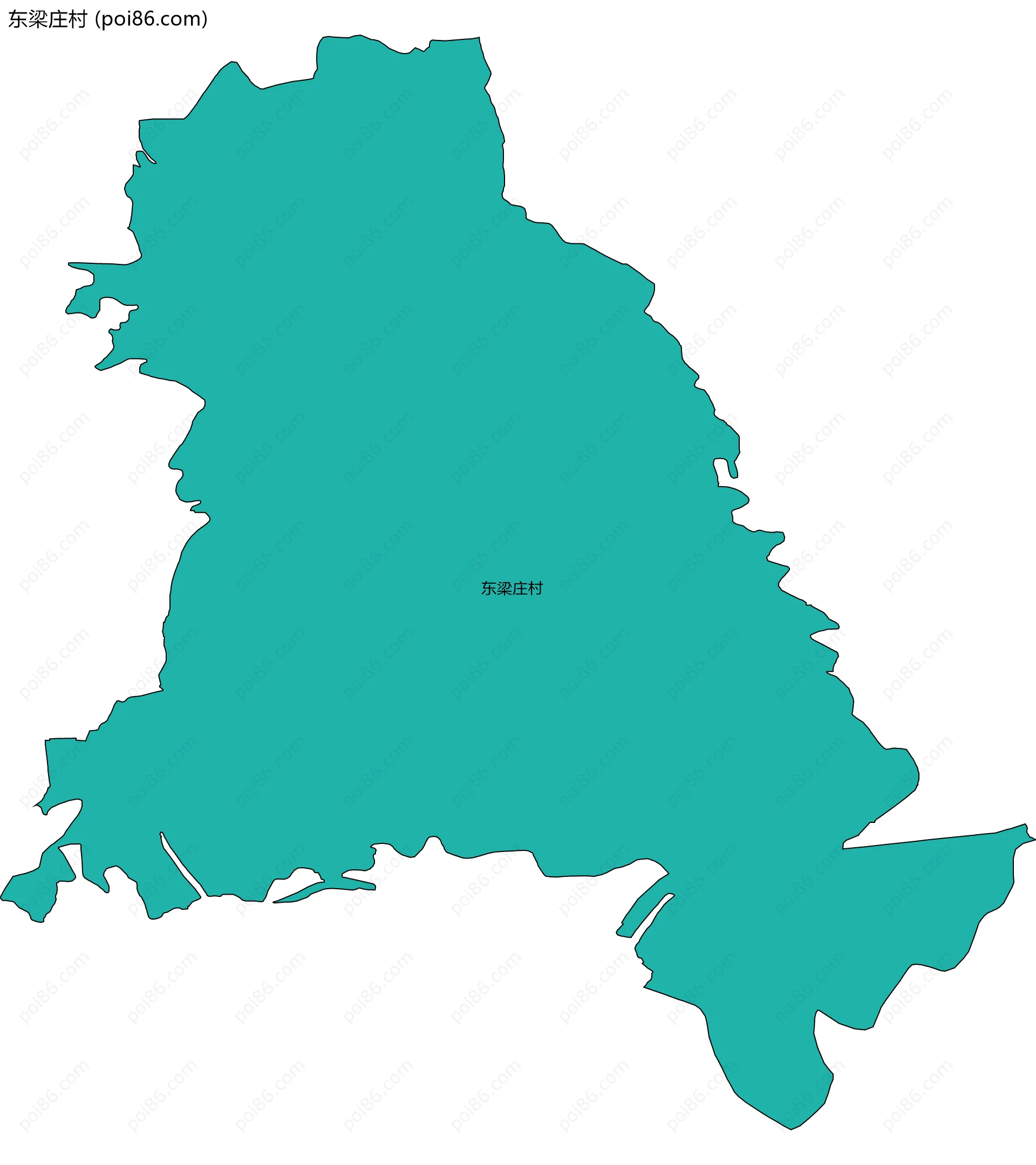 东梁庄村边界地图