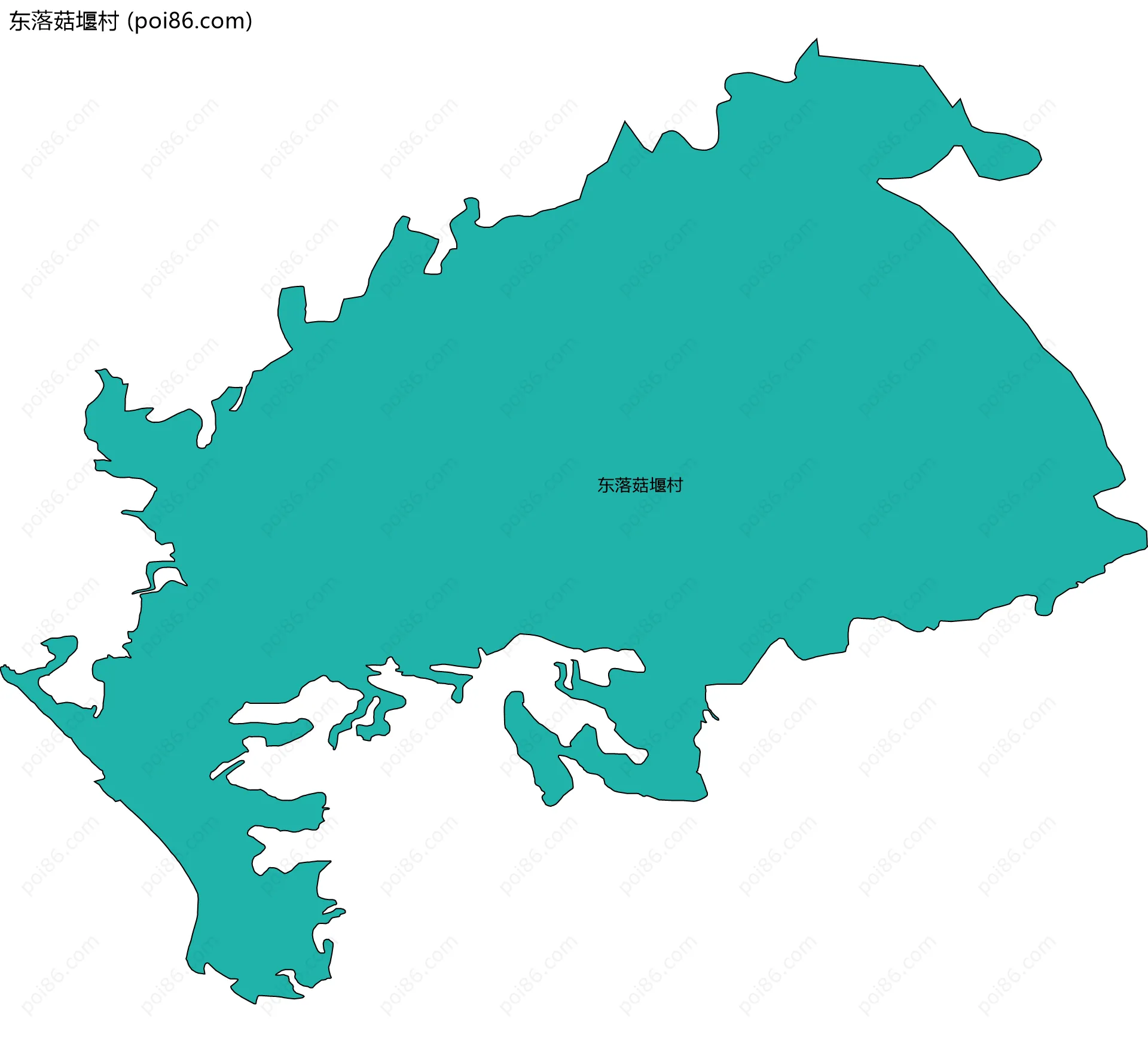 东落菇堰村边界地图