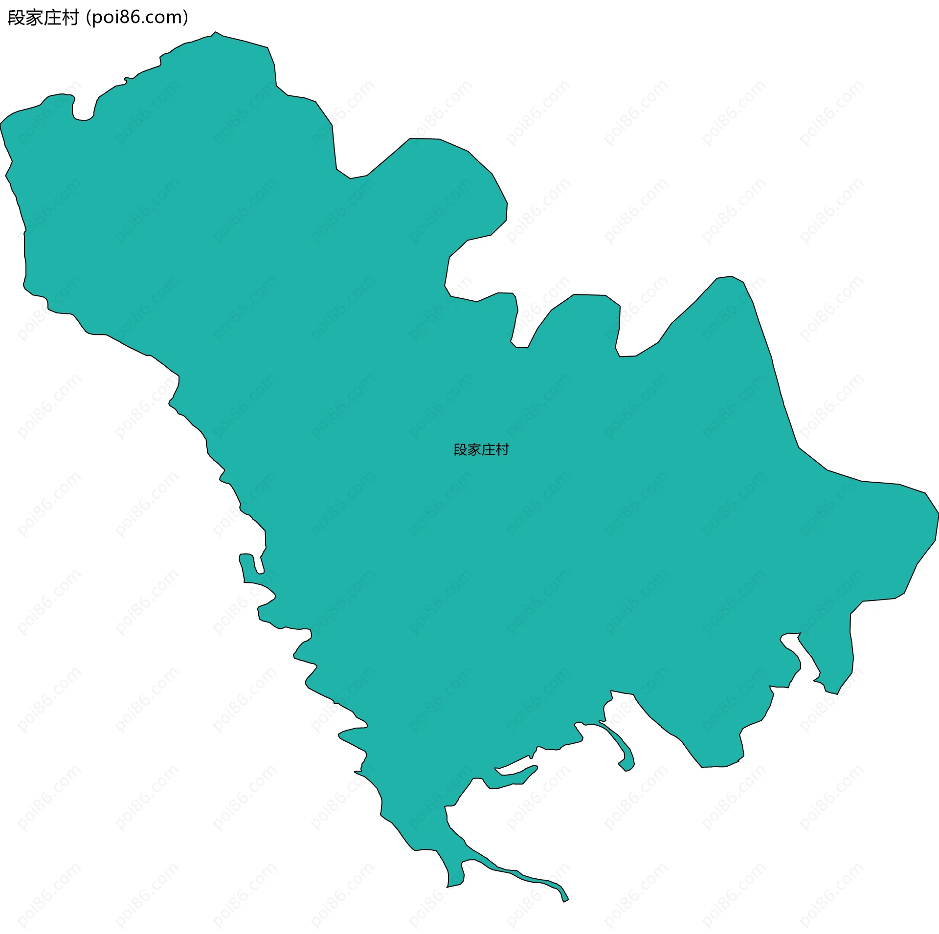 段家庄村边界地图