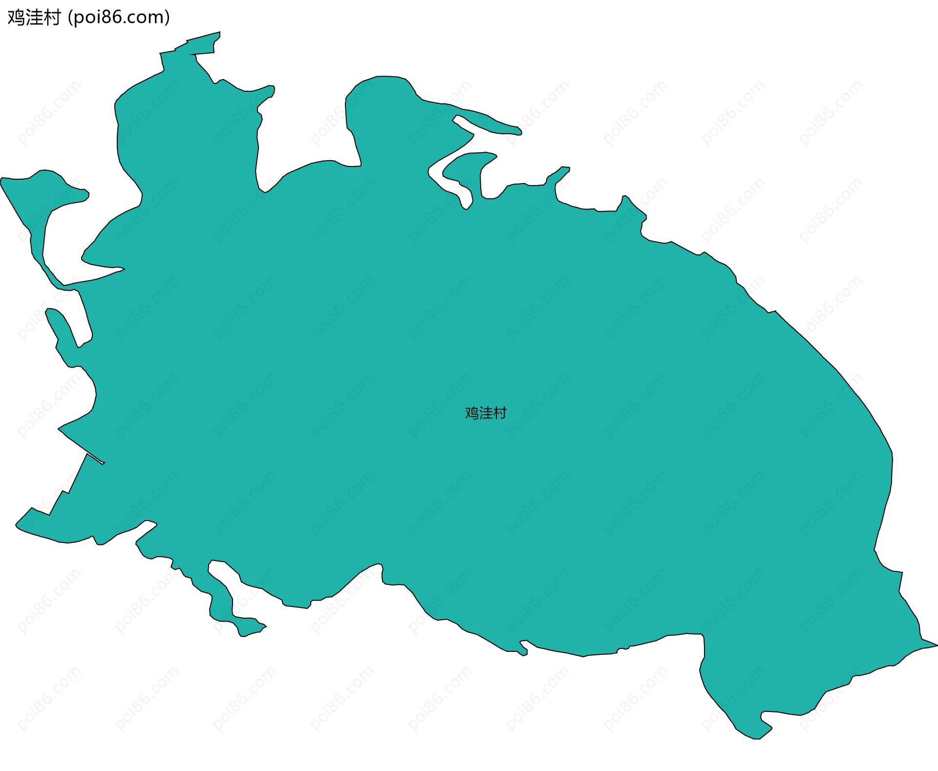 鸡洼村边界地图