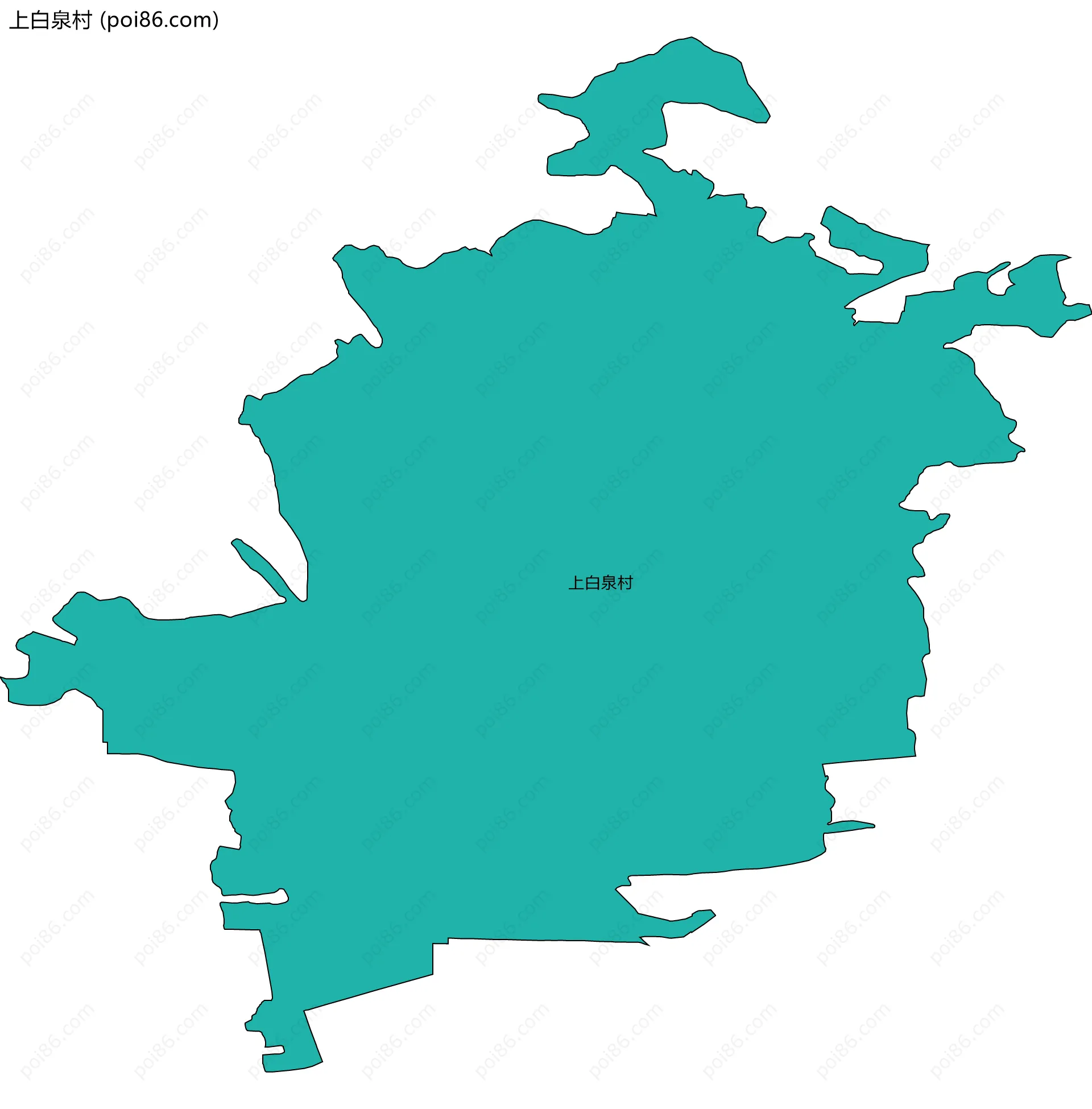 上白泉村边界地图