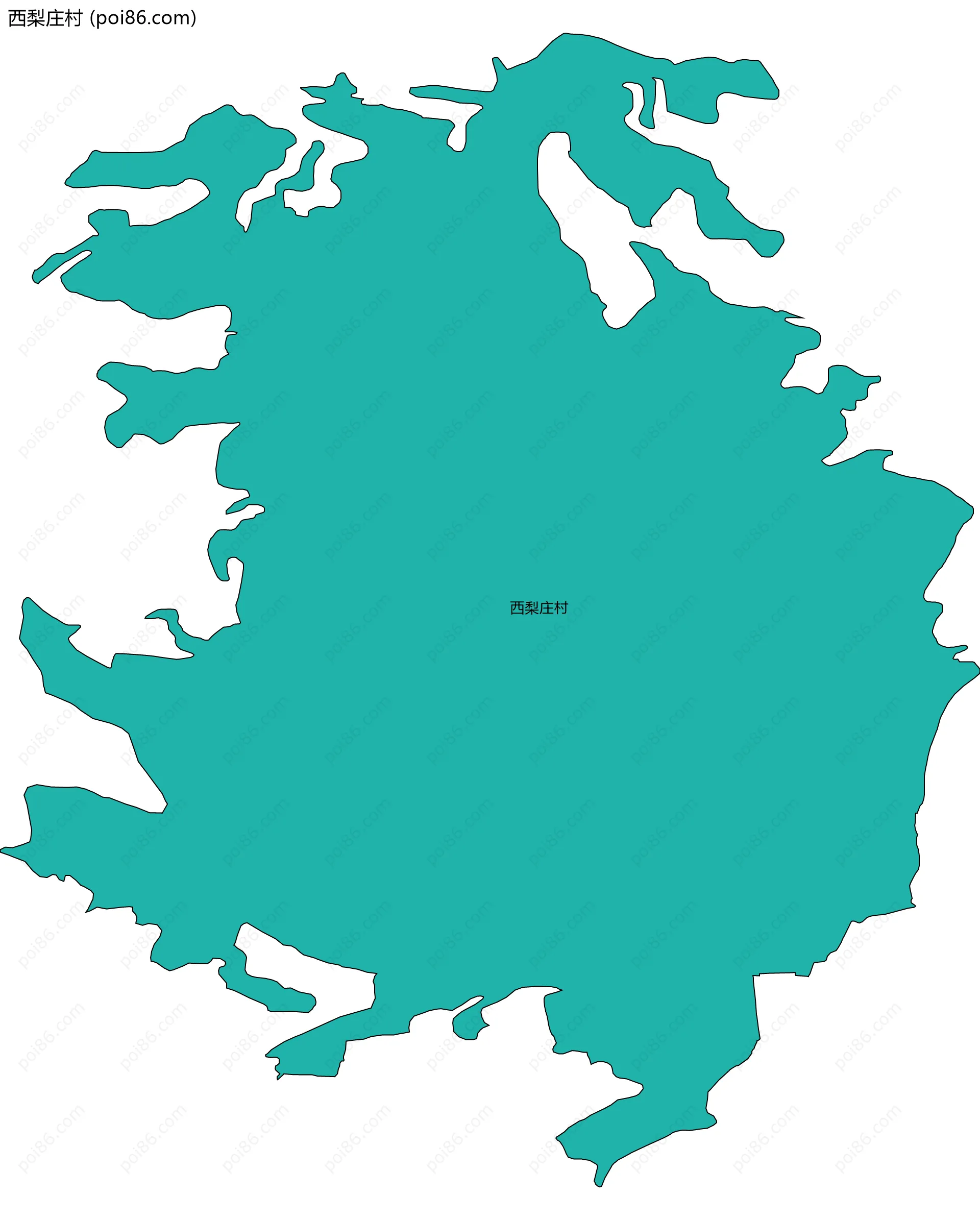 西梨庄村边界地图