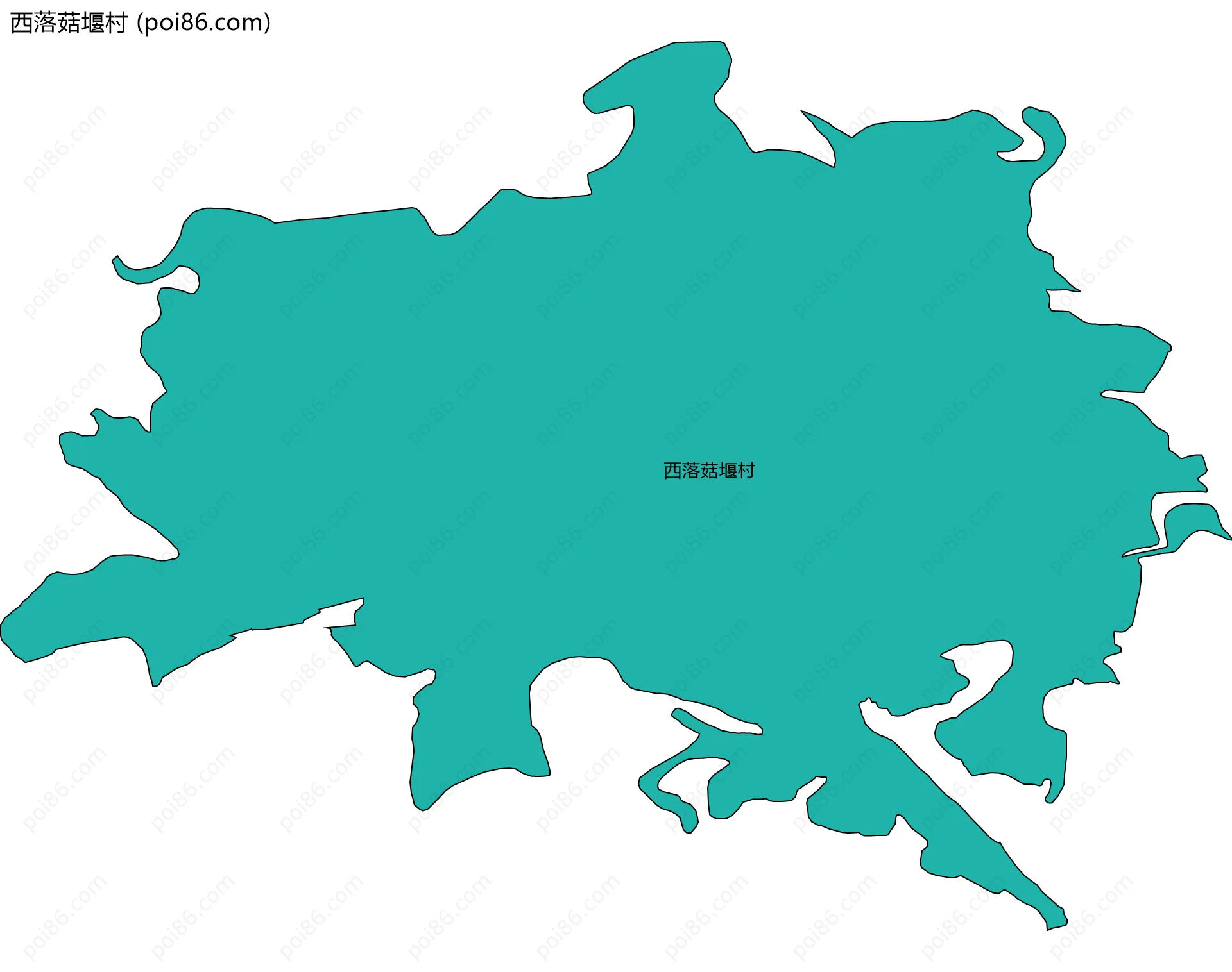 西落菇堰村边界地图