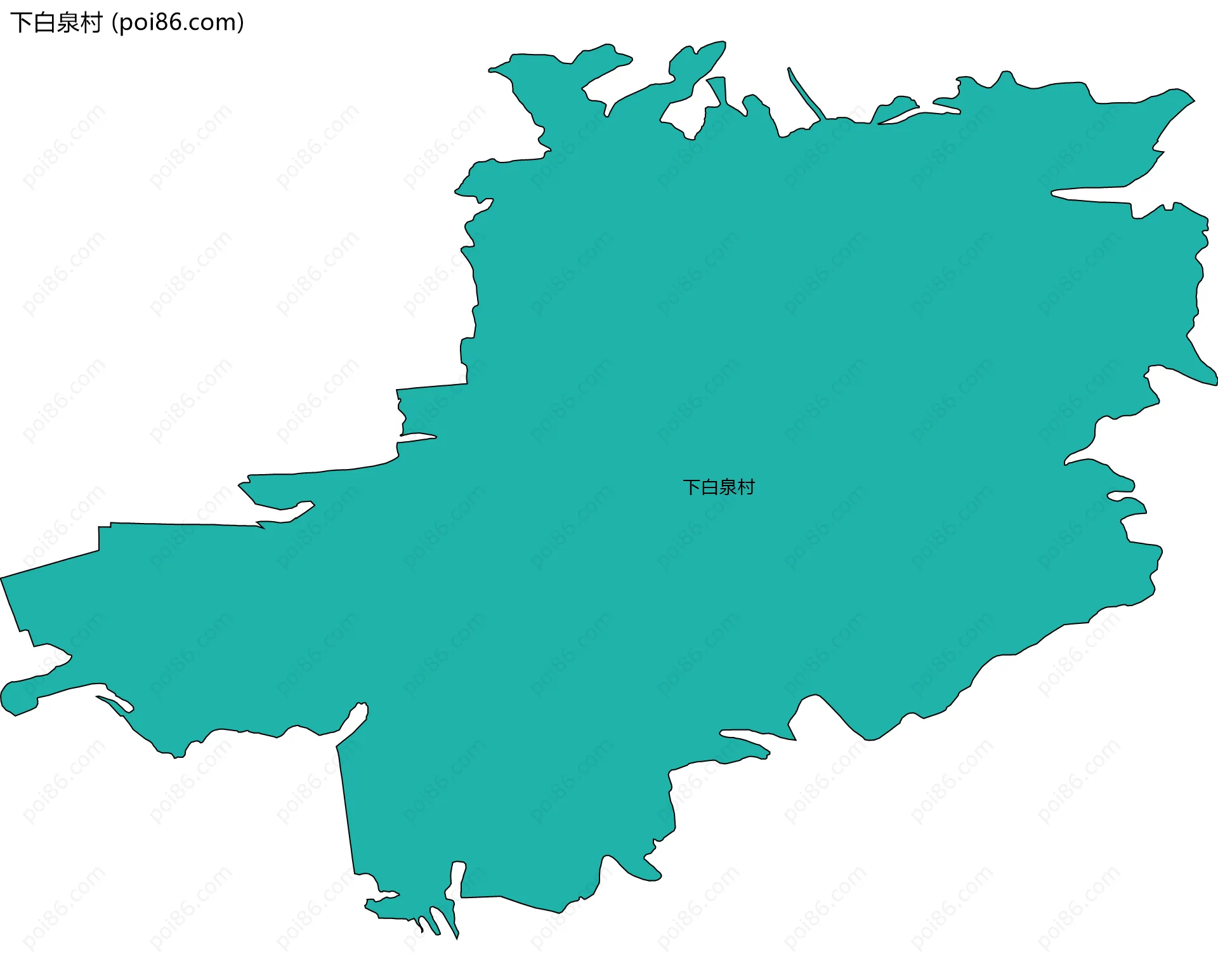 下白泉村边界地图